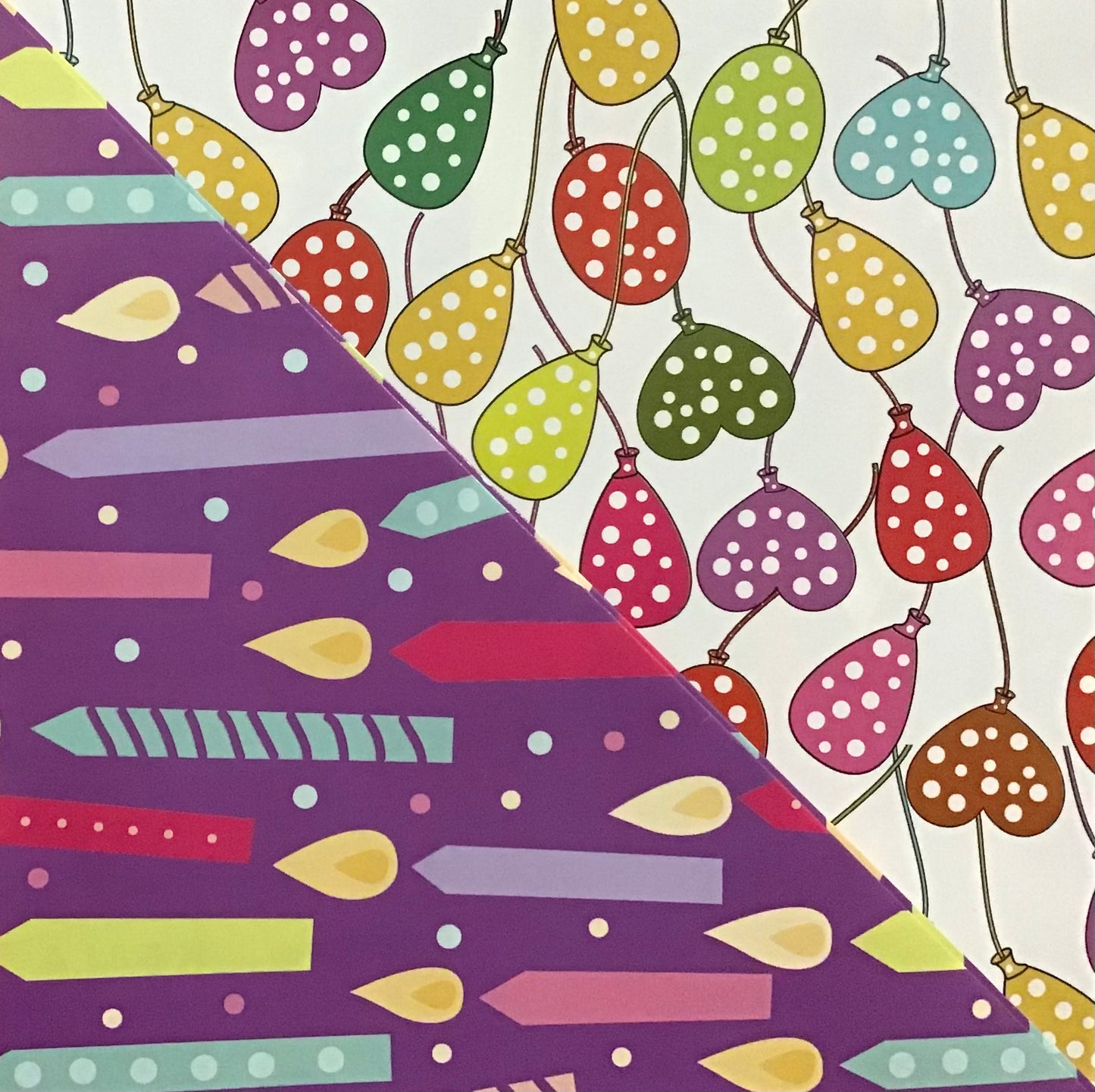 Koala Collection Wrap D/S - 2x Spotty Balloons/Birthday Candles - 69x49cm