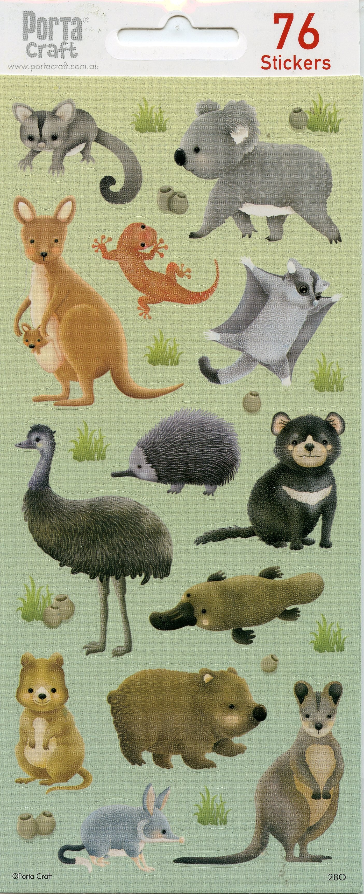 Aussie Animal Stickers #4 - 76 pack