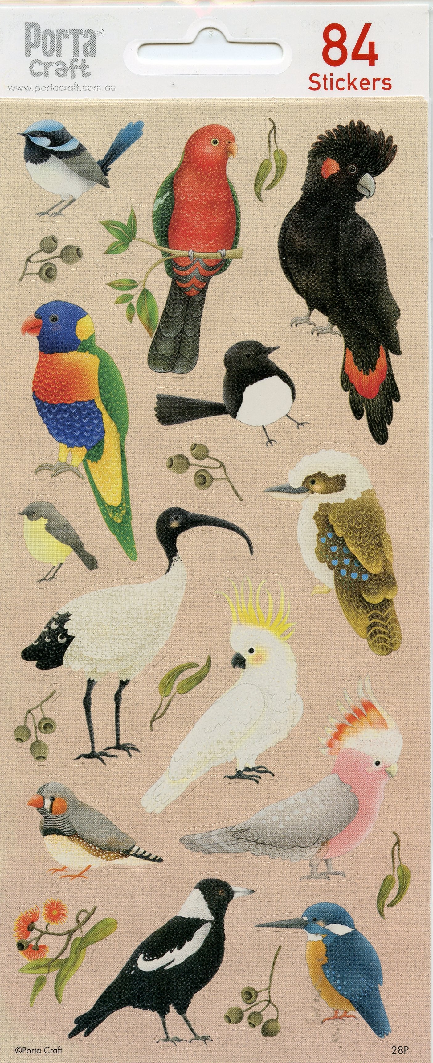 Aussie Bird Stickers - 84 pack