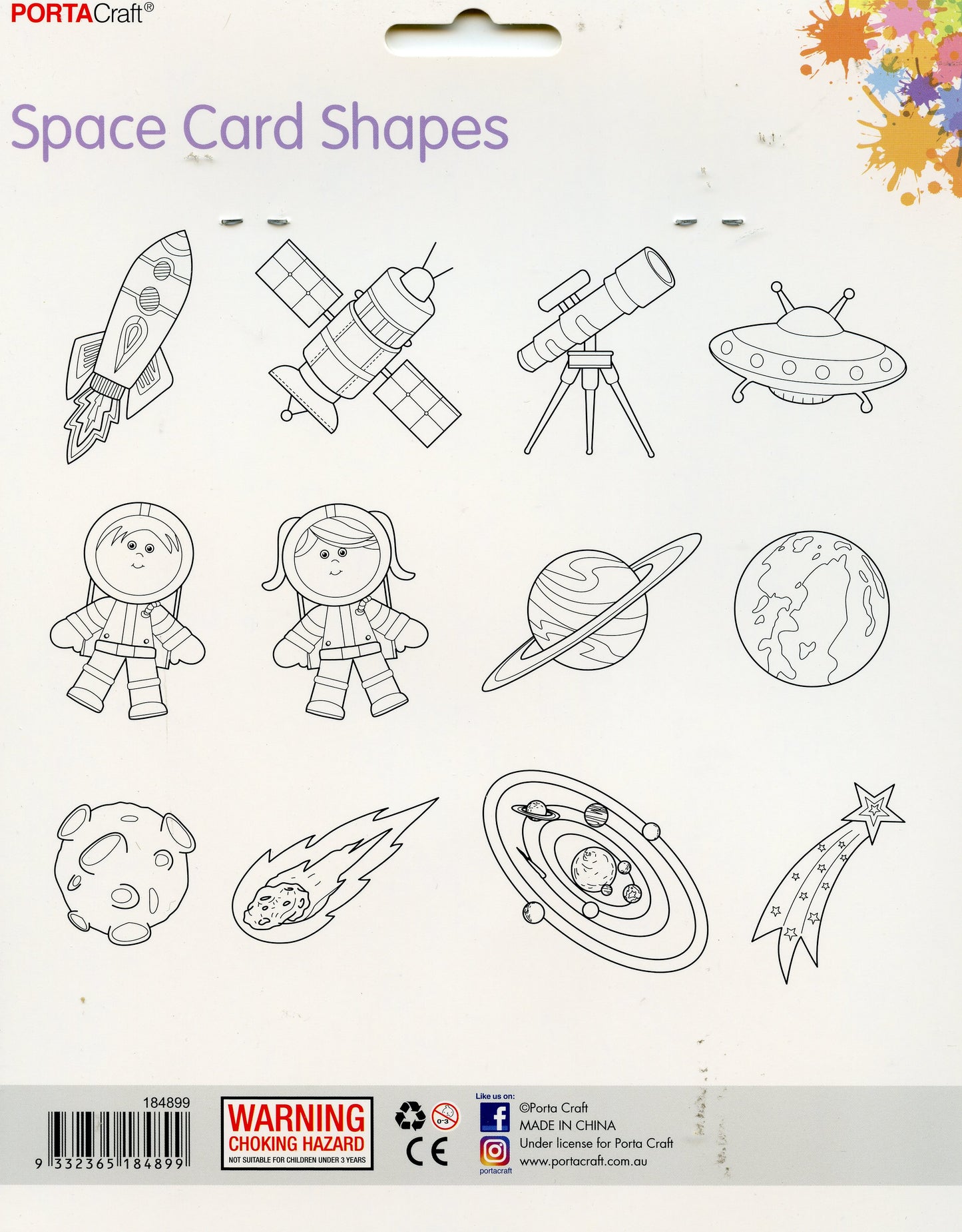 Space Card Shapes - 12pk