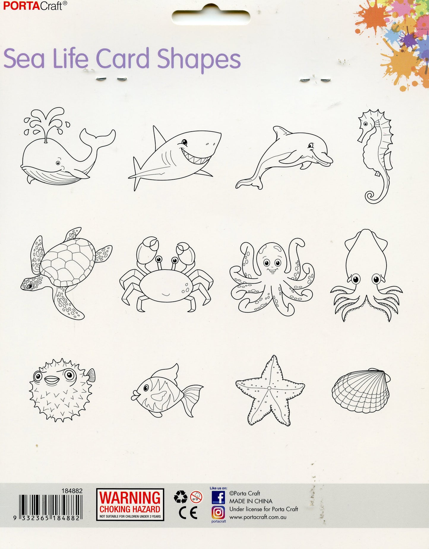 Sea Life Card Shapes - 12pk