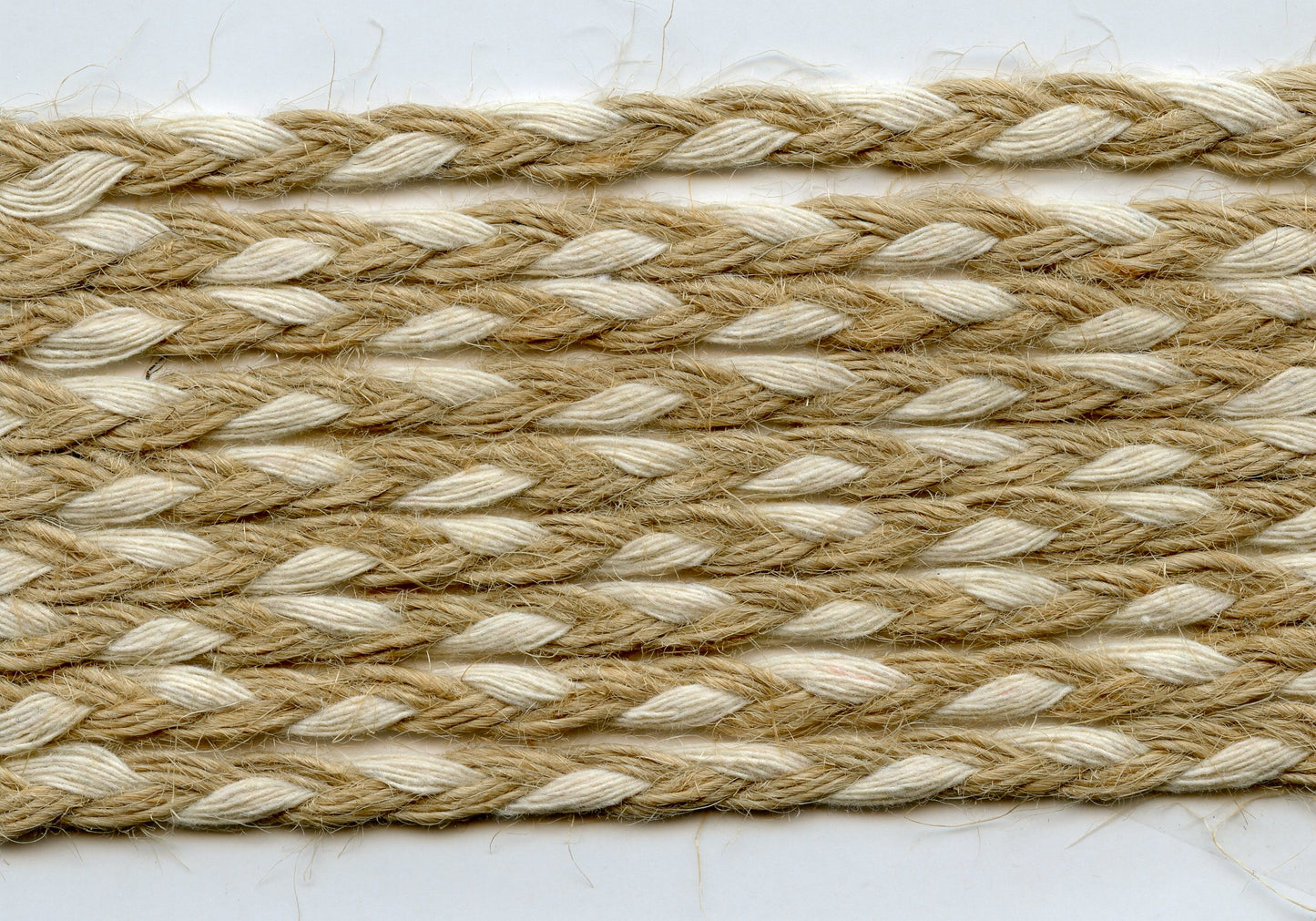 Burlap Trim - Natural - Two Tone Weave Look - Width 5mm - 2m