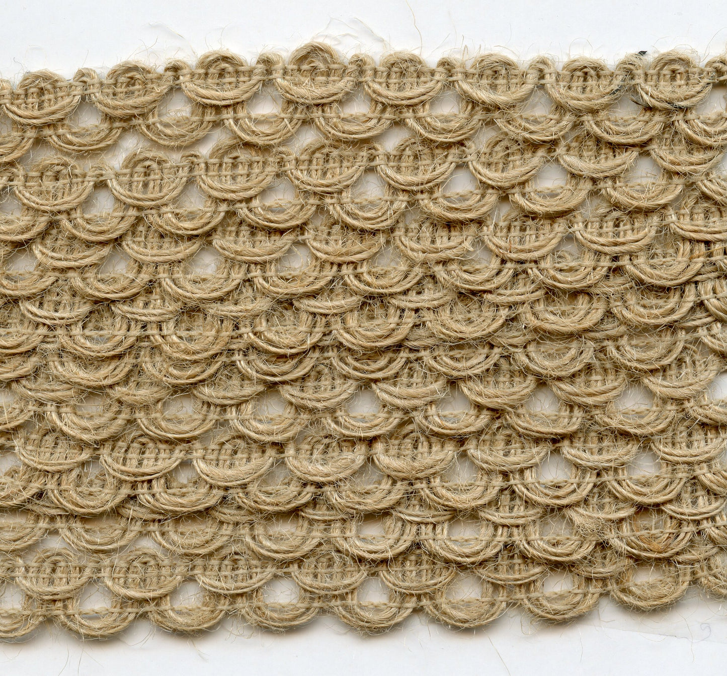 Burlap Trim - Natural - Large Scallop - Width 12mm - 2m