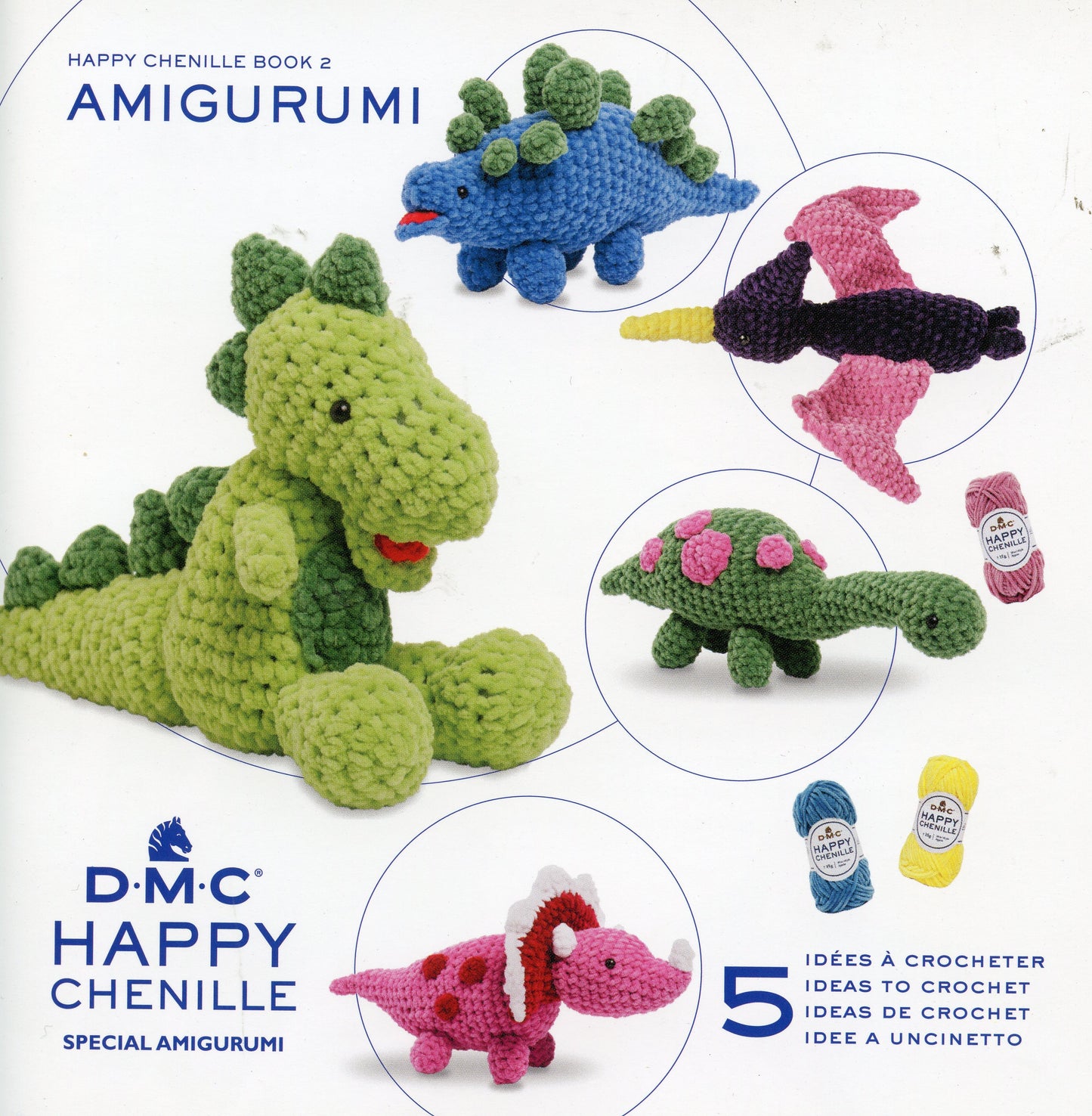 Amigurumi - 5 Ideas Happy Chenille Book 2 - Dinosaurs
