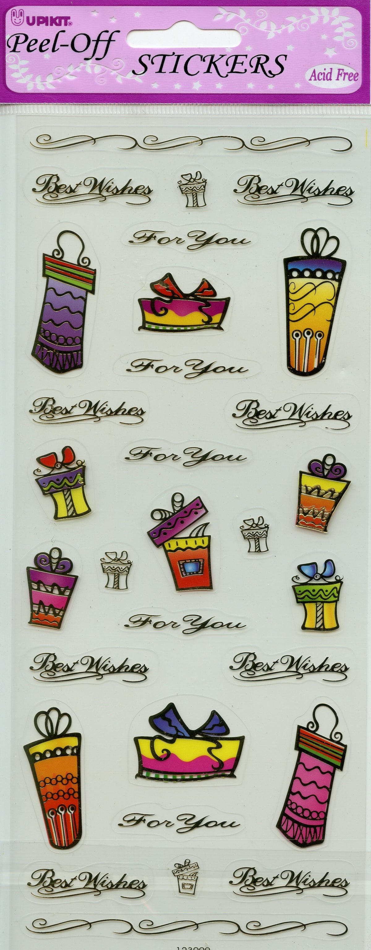Best Wishes Theme - Transparent Stickers - Craft Stickers 30 pk