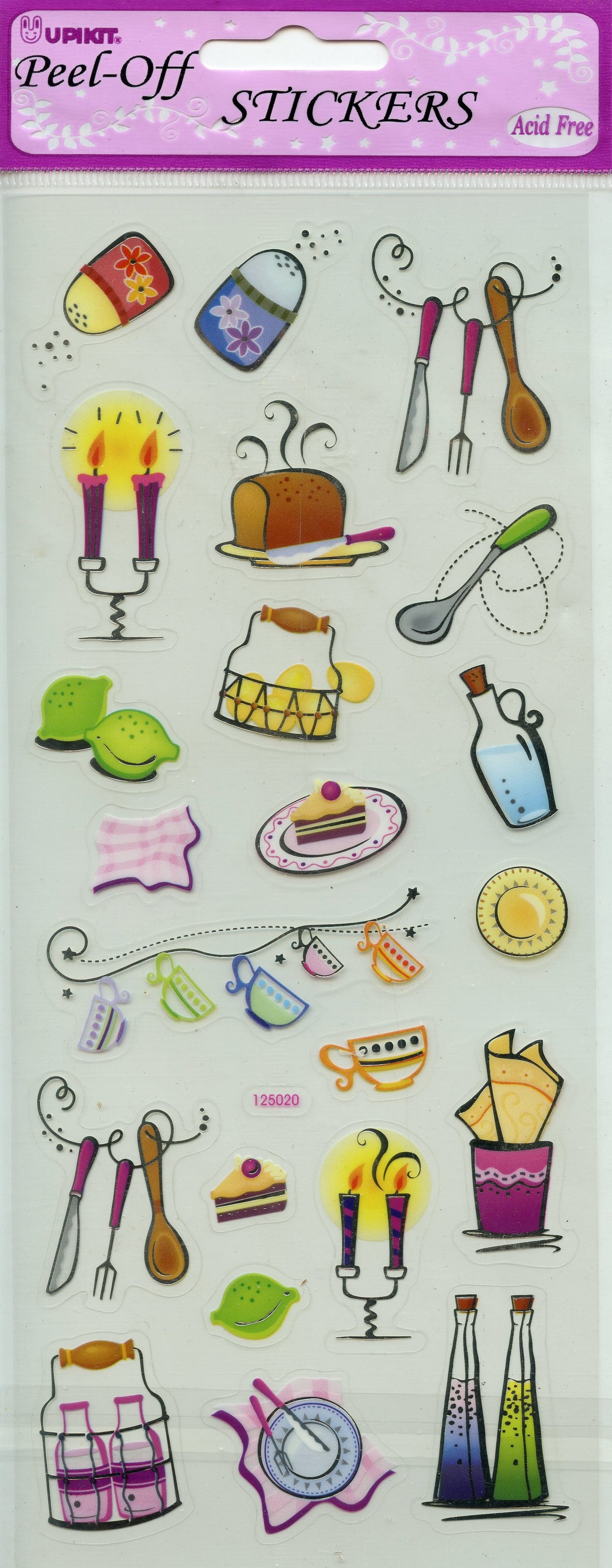 Kitchen Theme - Transparent Stickers - Craft Stickers 22 pk