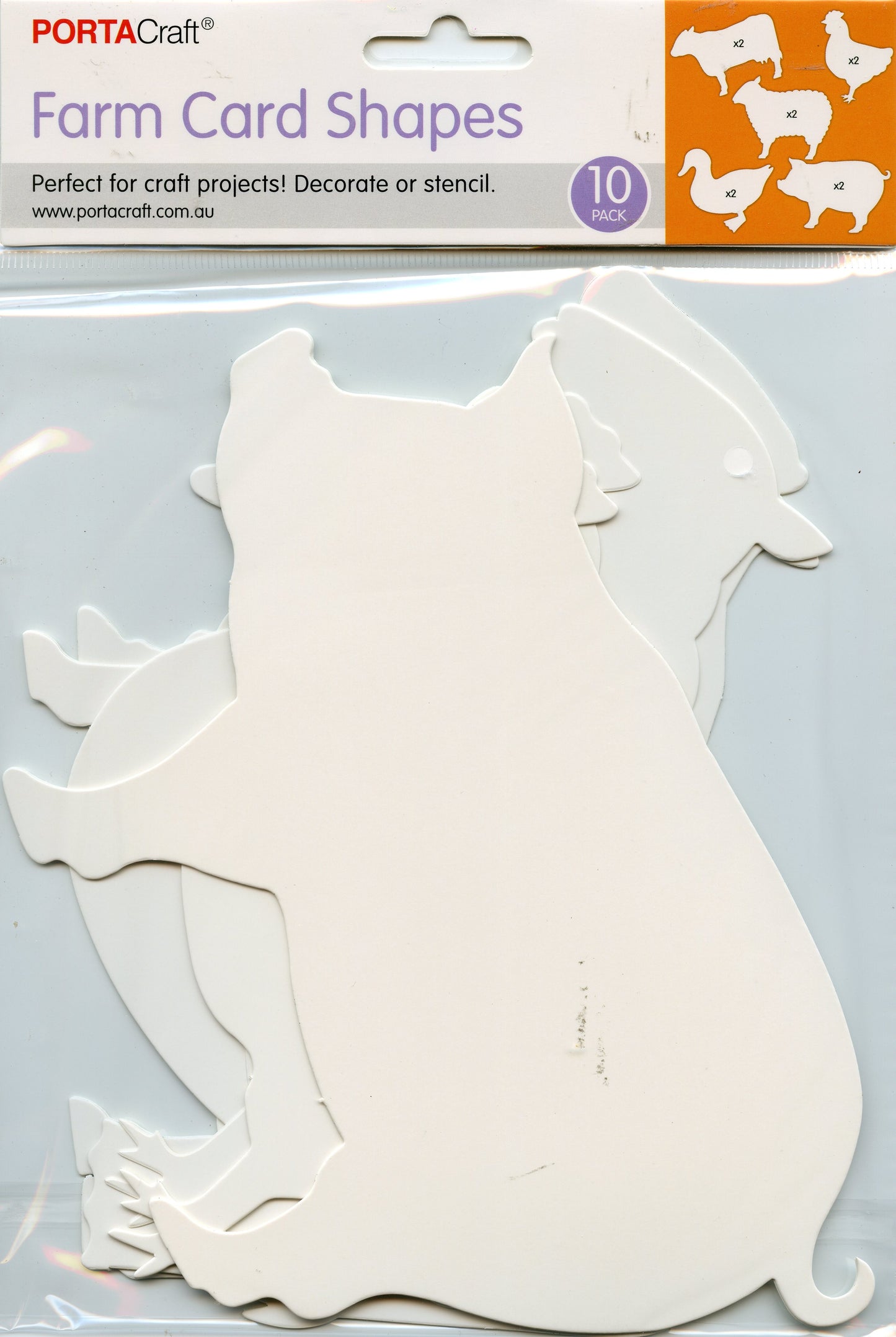 Farm Card Shapes - 5 Designs - 10 Pack