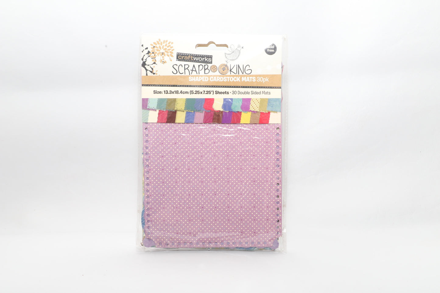 CraftWorks Scrapbooking Shaped Cardstock Mats 30pk