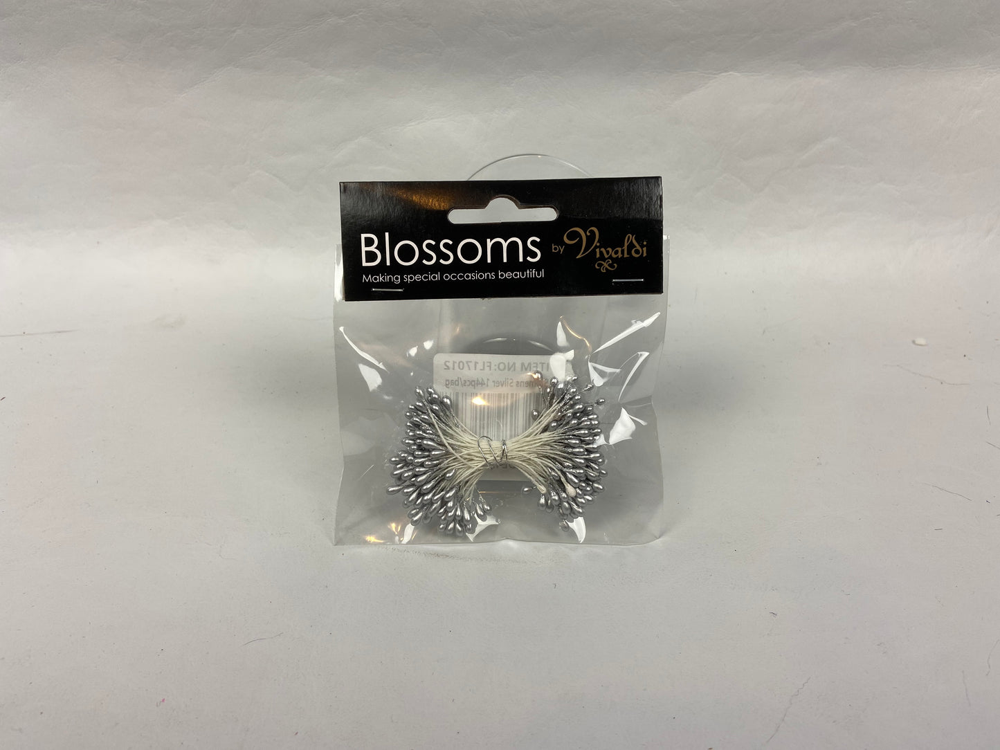 Blossoms Flower Stamens - Silver 144 pc