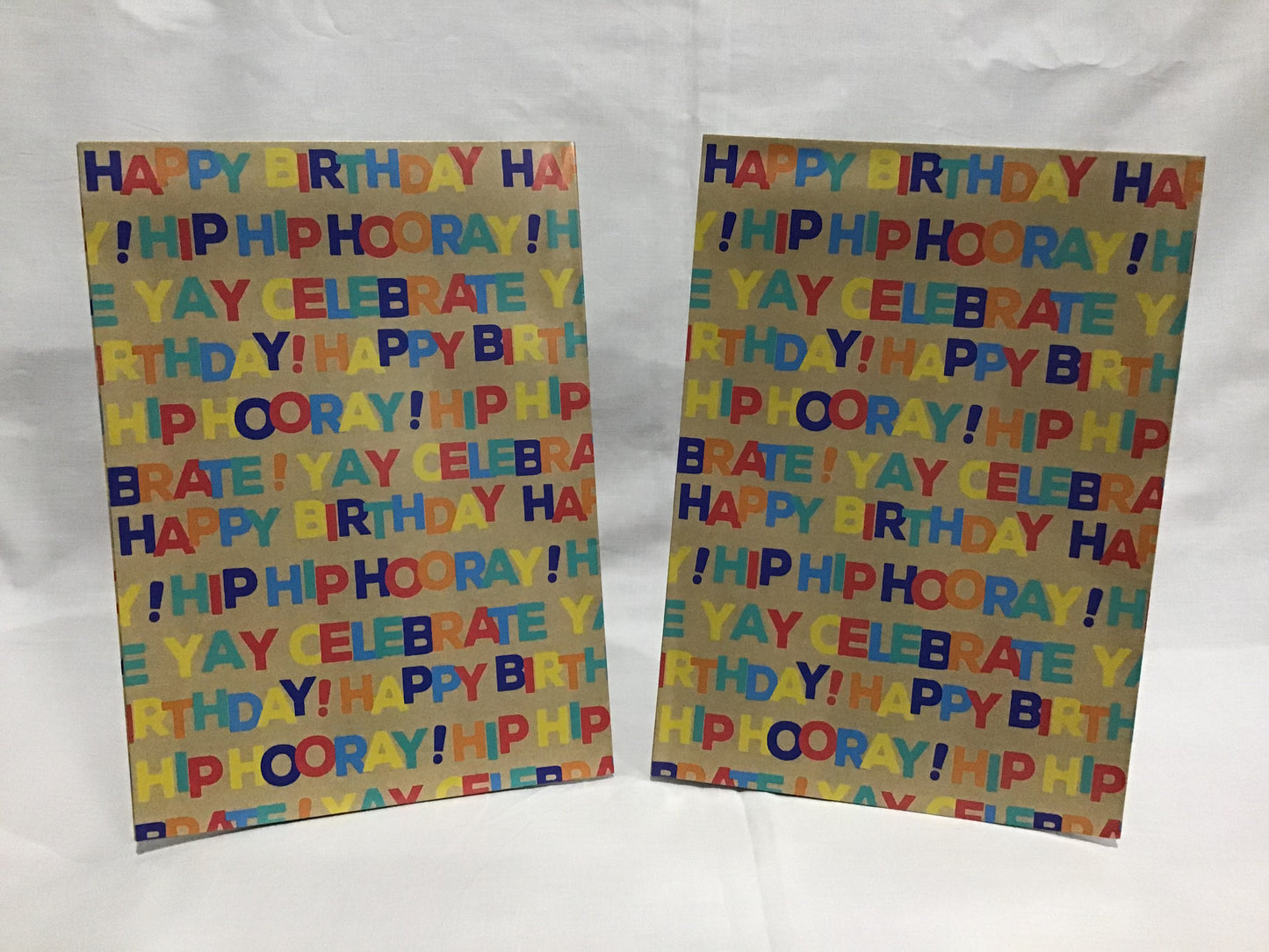 Wrapping Paper Sheets 2x Birthday Wording - 70cm x 50cm