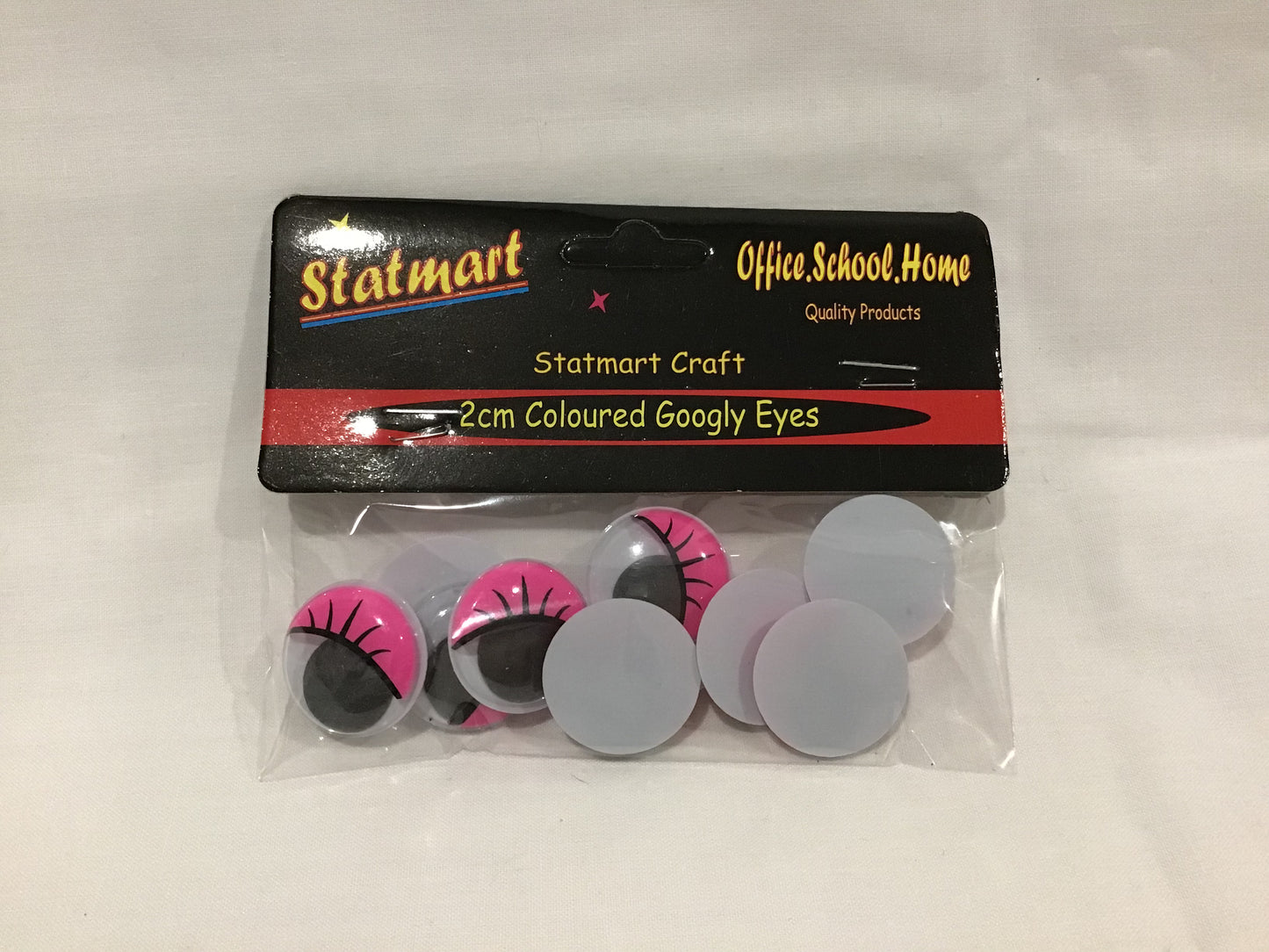 Googly Eyes - 2.5cm - 5 pairs - Pink
