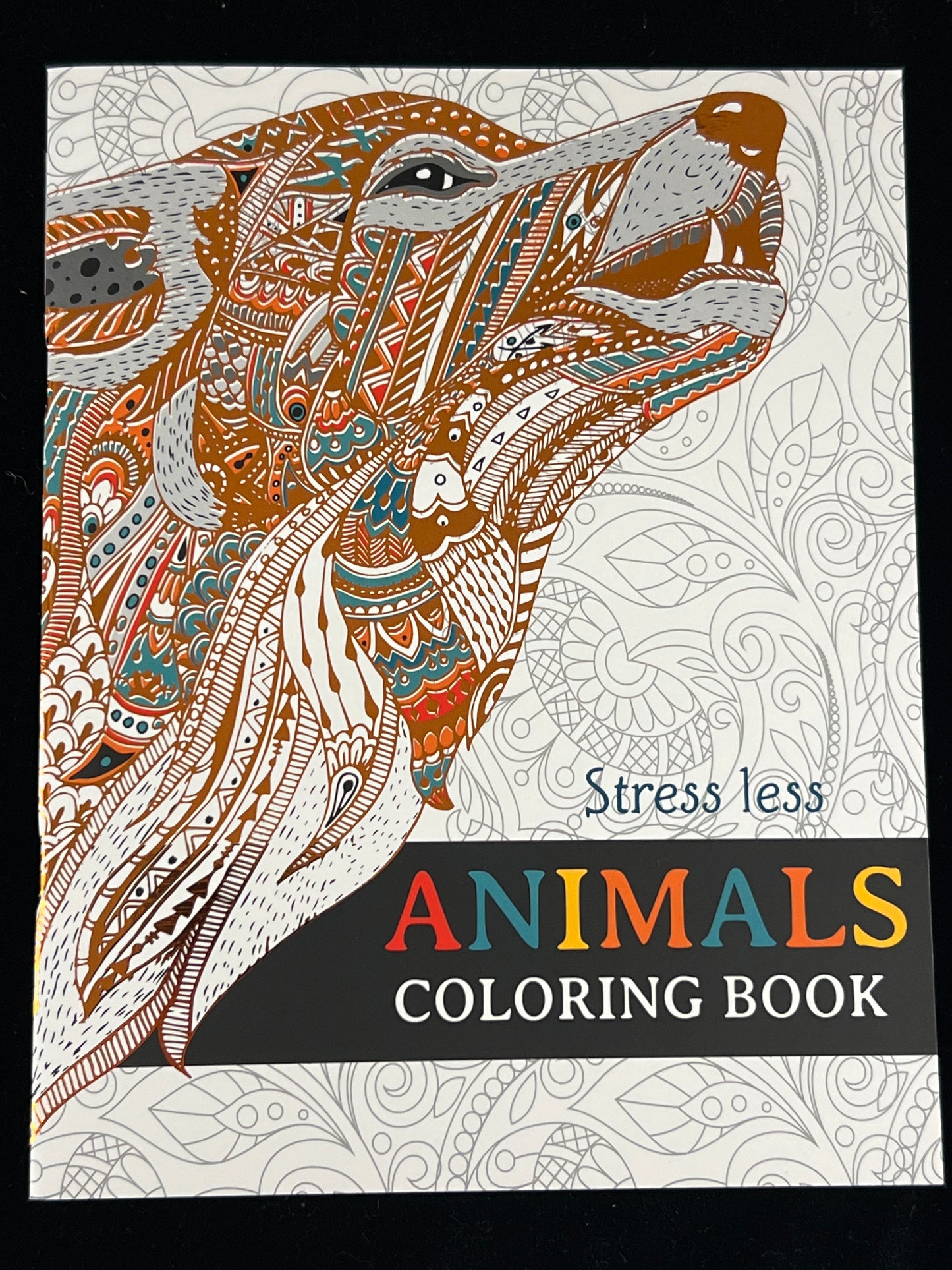 Colouring Book - Stress Less Animals - 32 pages to colour