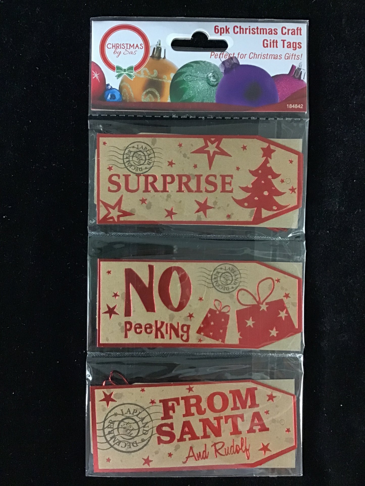 Christmas Kraft Gift Tags #2 - 6Pk