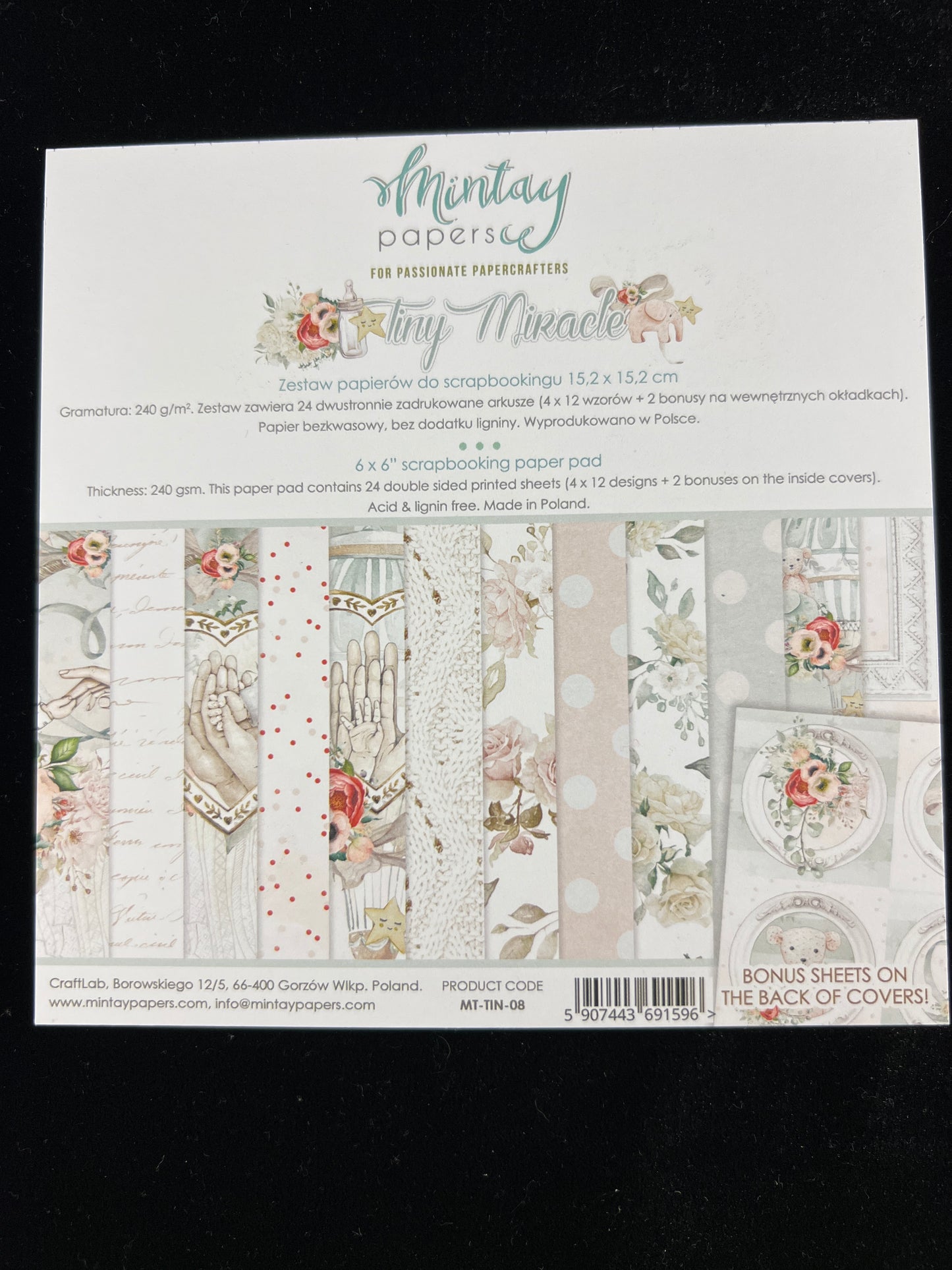 Tiny Miracle Paper Pad - 24x Double sided sheets - 15.2x15.2cm