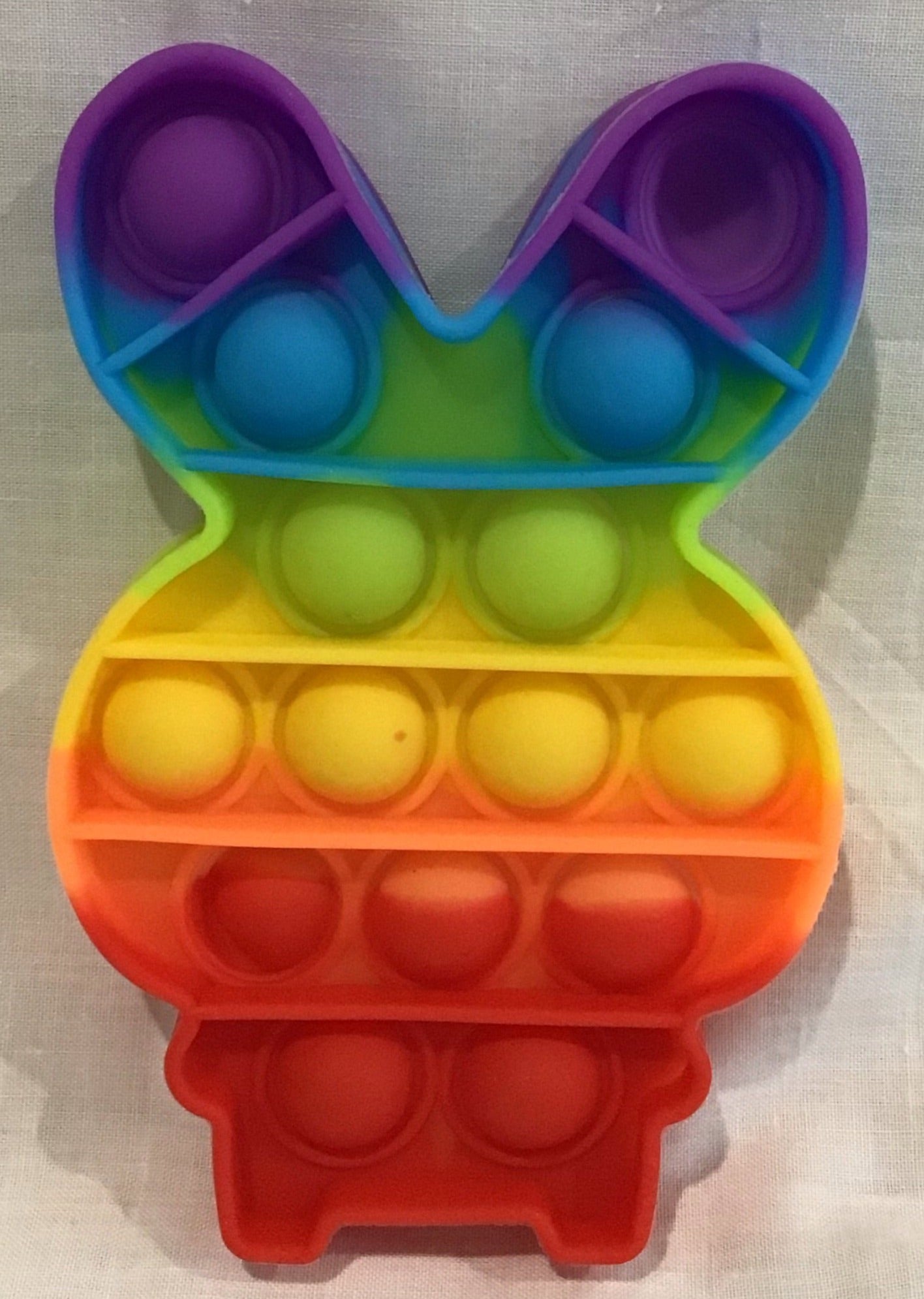 Poppit - Bunny Shaped - Bright multi-coloured - 12cm x 8cm
