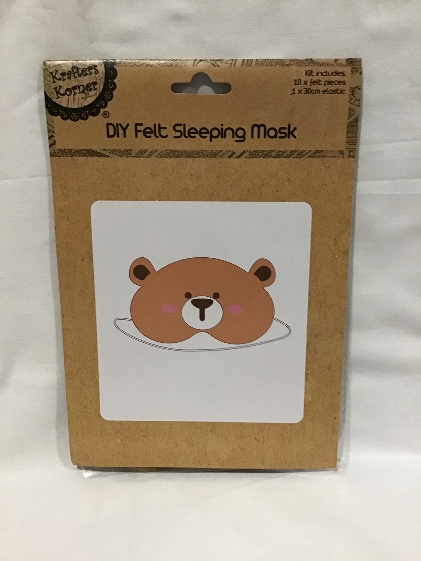 DIY Felt Sleeping Mask - Bear - Makes 1