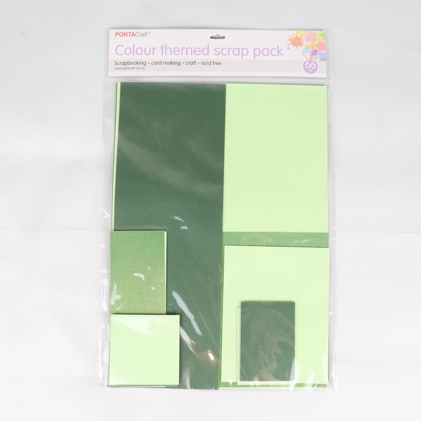 Porta Craft Colour Themed Scrap Pack - Assorted Colours- Green