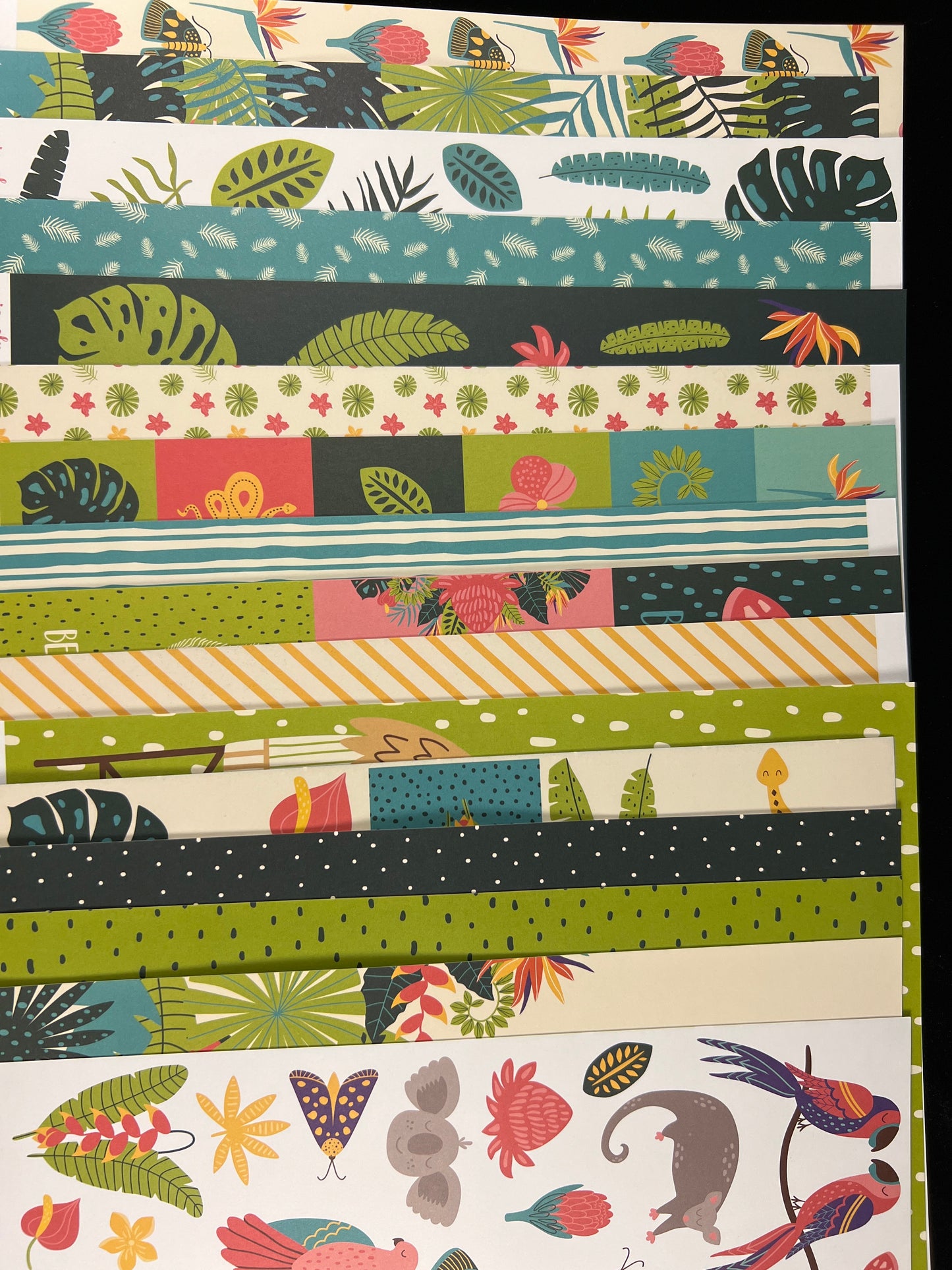 Rainforest Retreat Paper Set pack - 16x Double sided sheets - 30.5x30.5cm