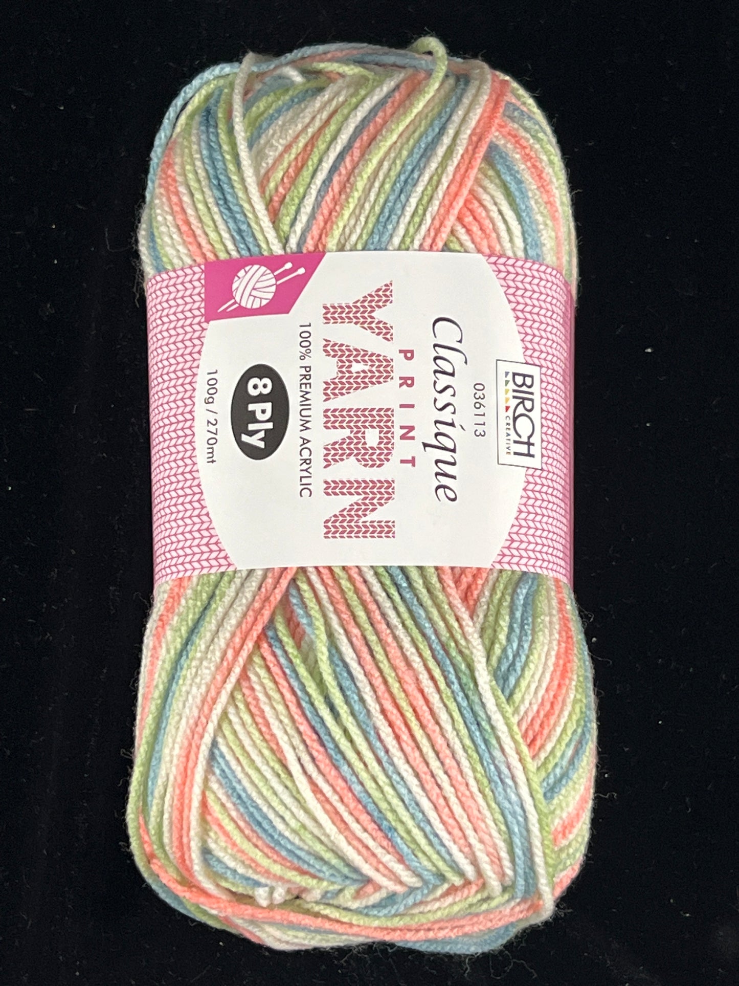 Knitting Yarn - 8 Ply - Classique Springbud - 100g - 270m - 100% Premium Acrylic