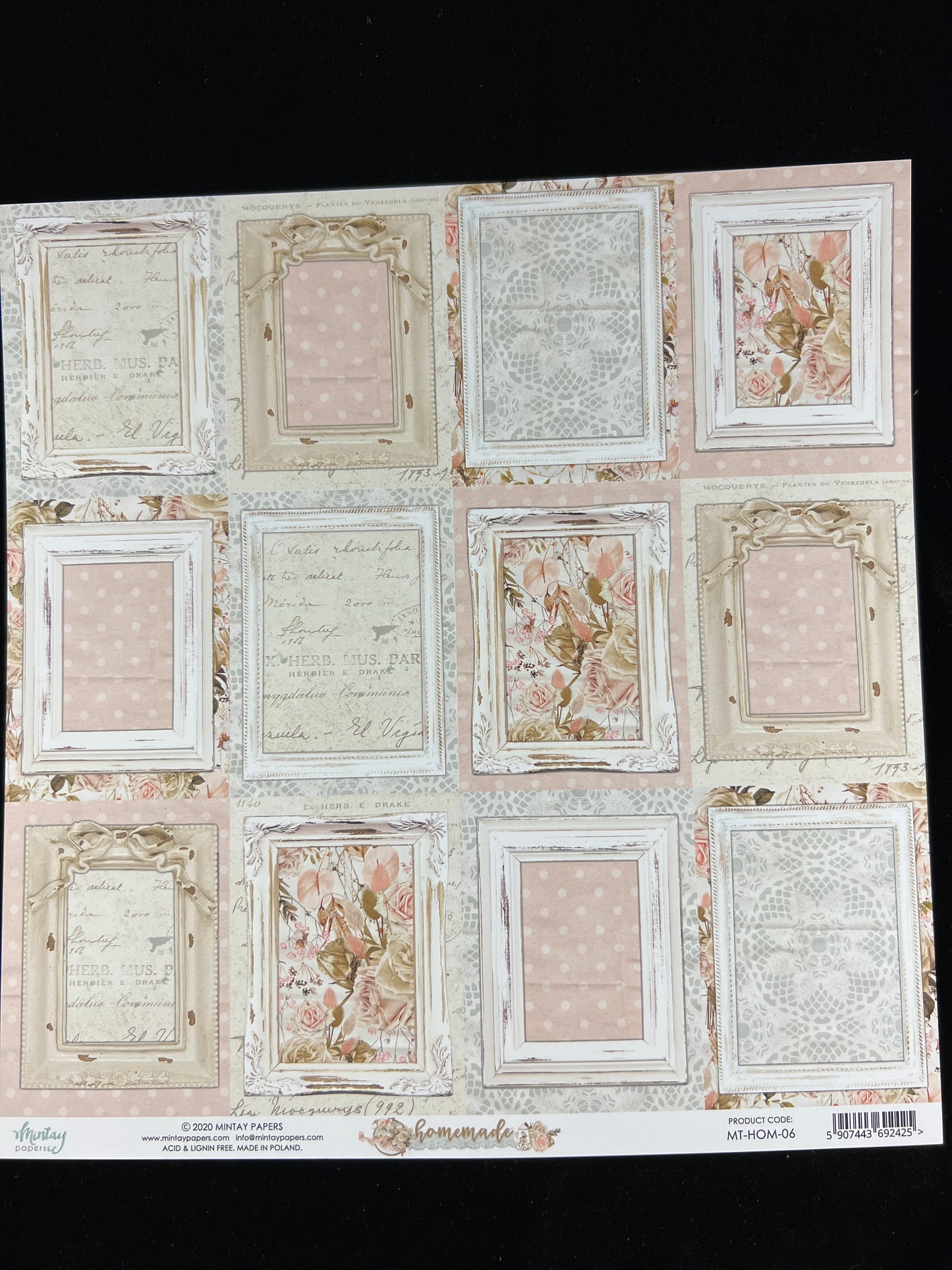 Homemade - 1x Double sided sheet - 30.5 x 30.5cm