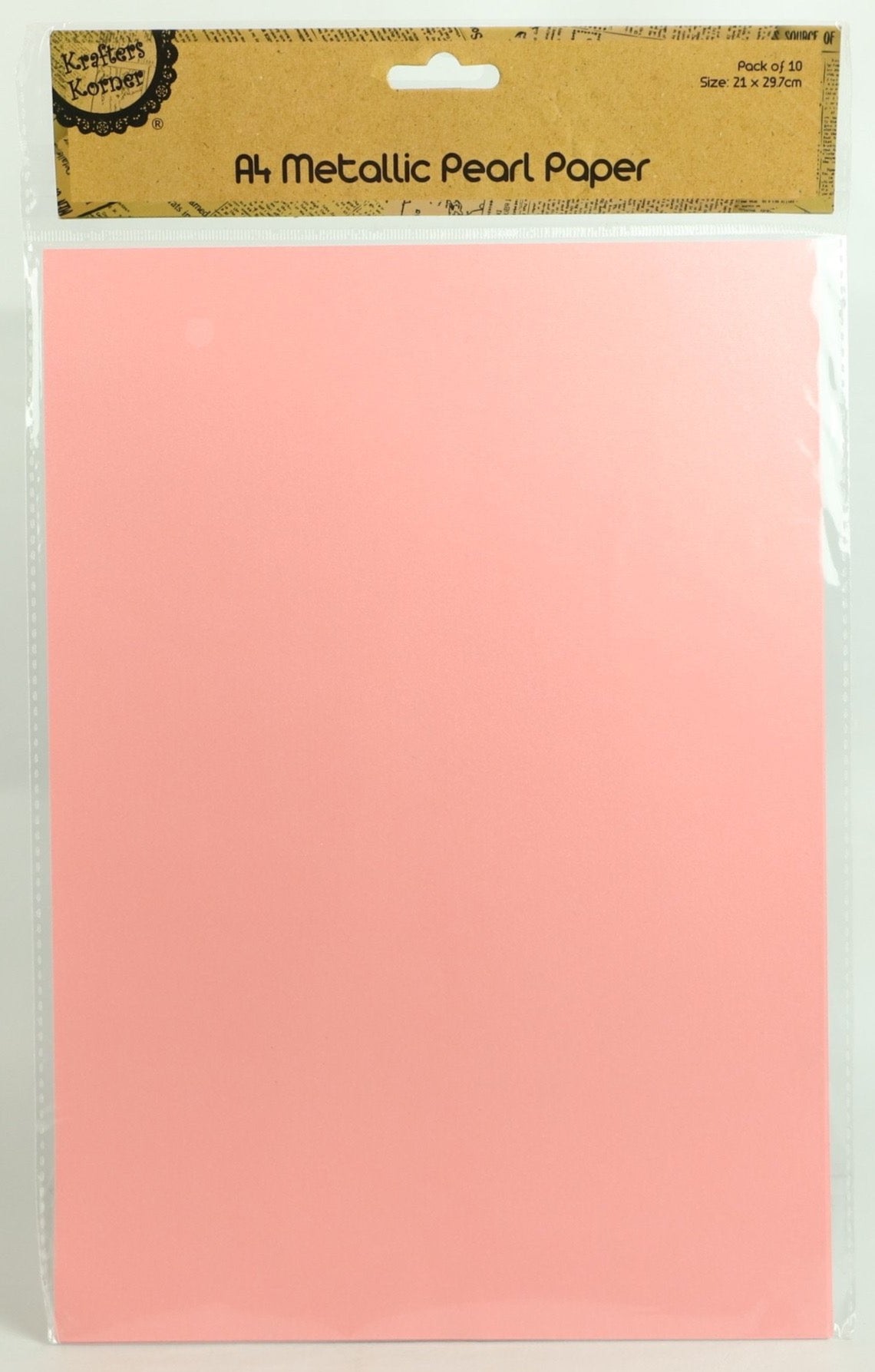 Craft Metallic A4 Pearl Paper 10pk - Pink