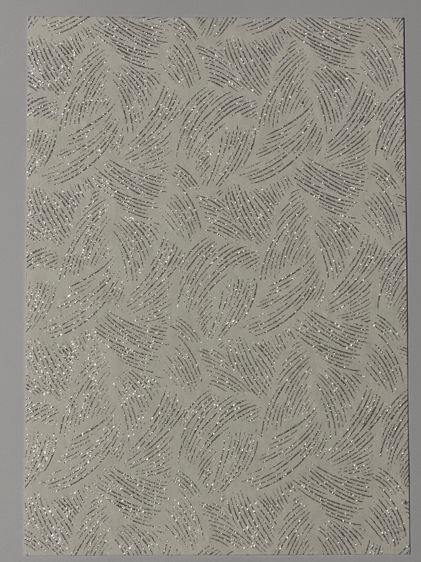 Specialty Paper 1 x A4 Handmade White/Silver Glitter Weave Print Paper