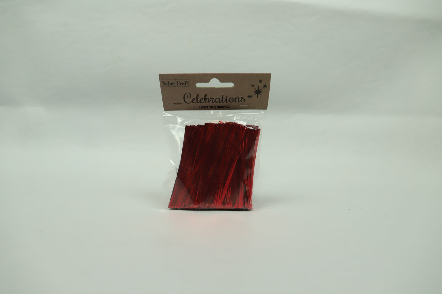Celebrations Christmas Red Twist Ties 800pc