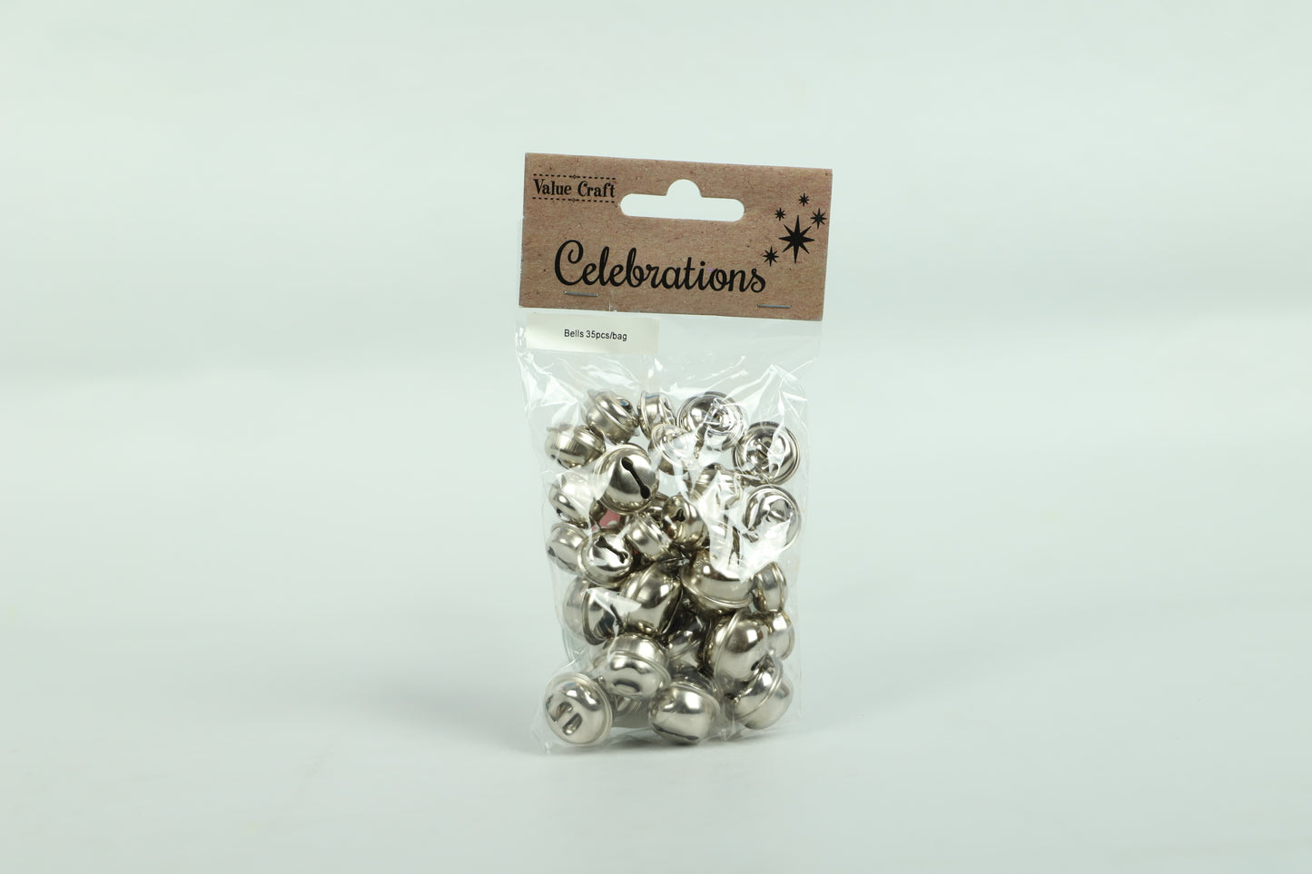 Craft Bells - Silver - Pack of 35 Assorted sizes