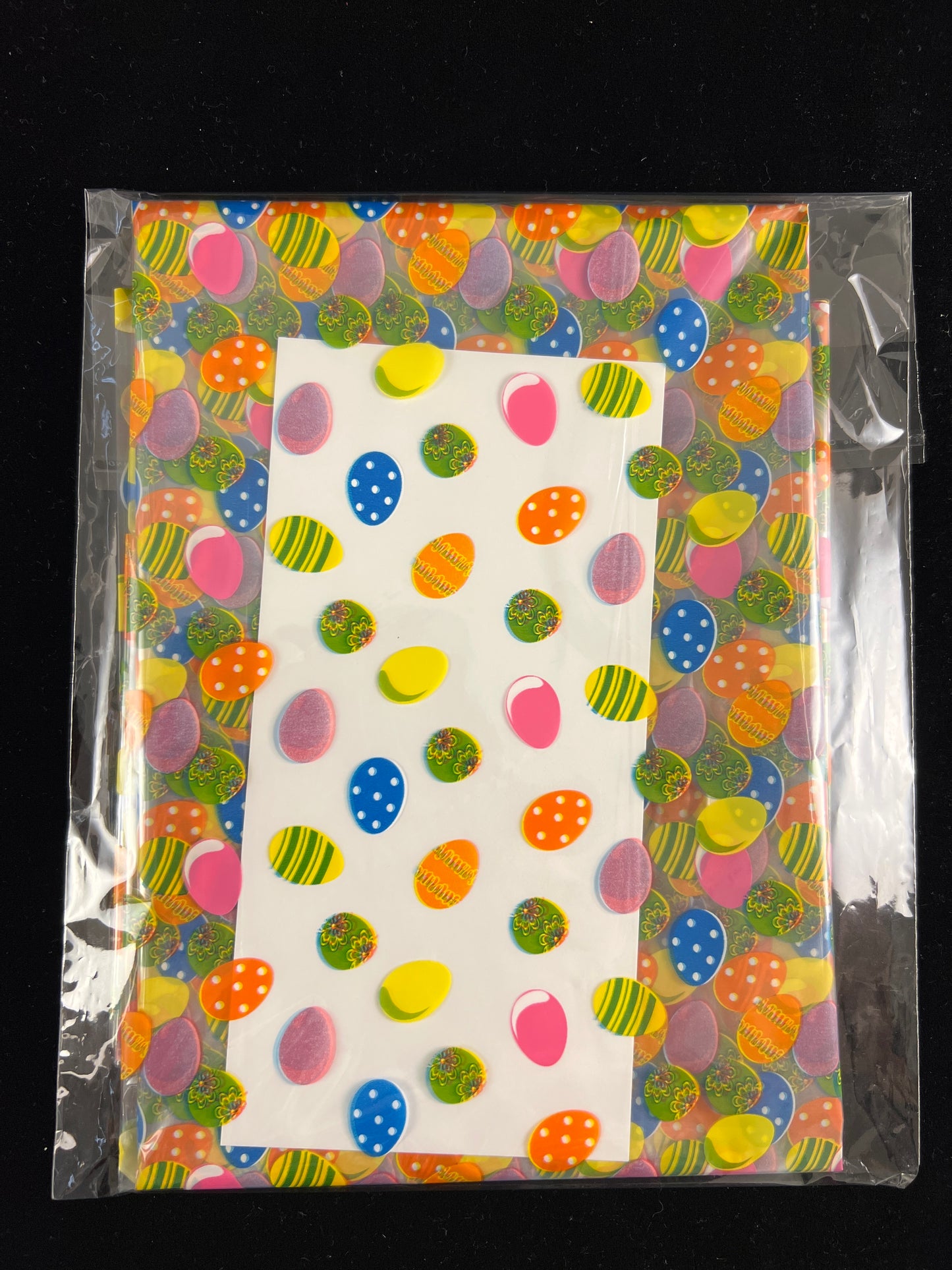 Cellophane - Clear with Easter Egg print - 3m x 70cm
