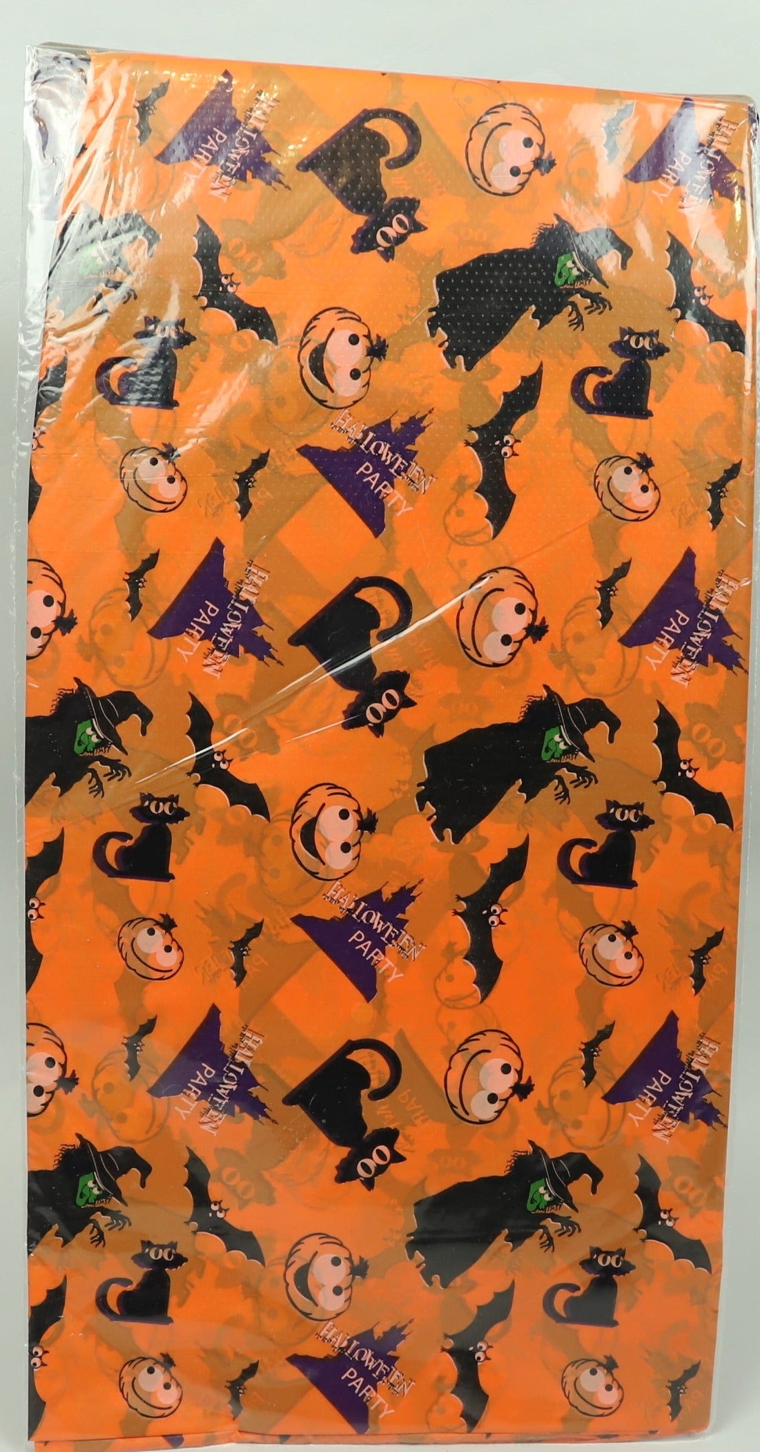 Halloween Print Plastic Tablecloth - Approx size 137cm x 187cm