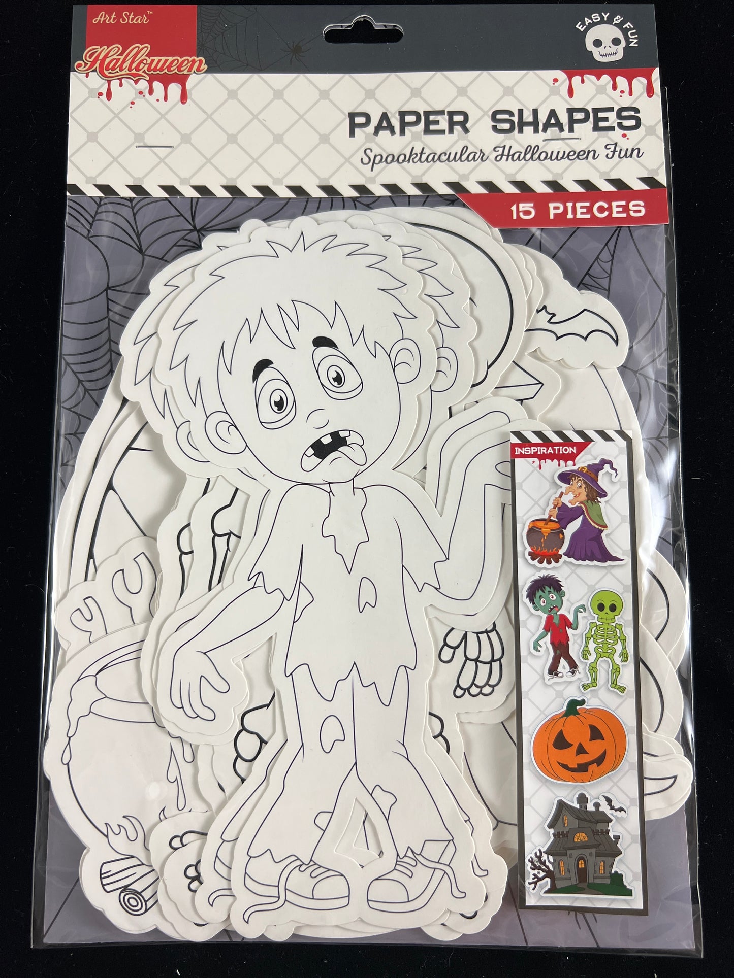 Halloween - Paper Shapes - 5 Designs - 15 Pack