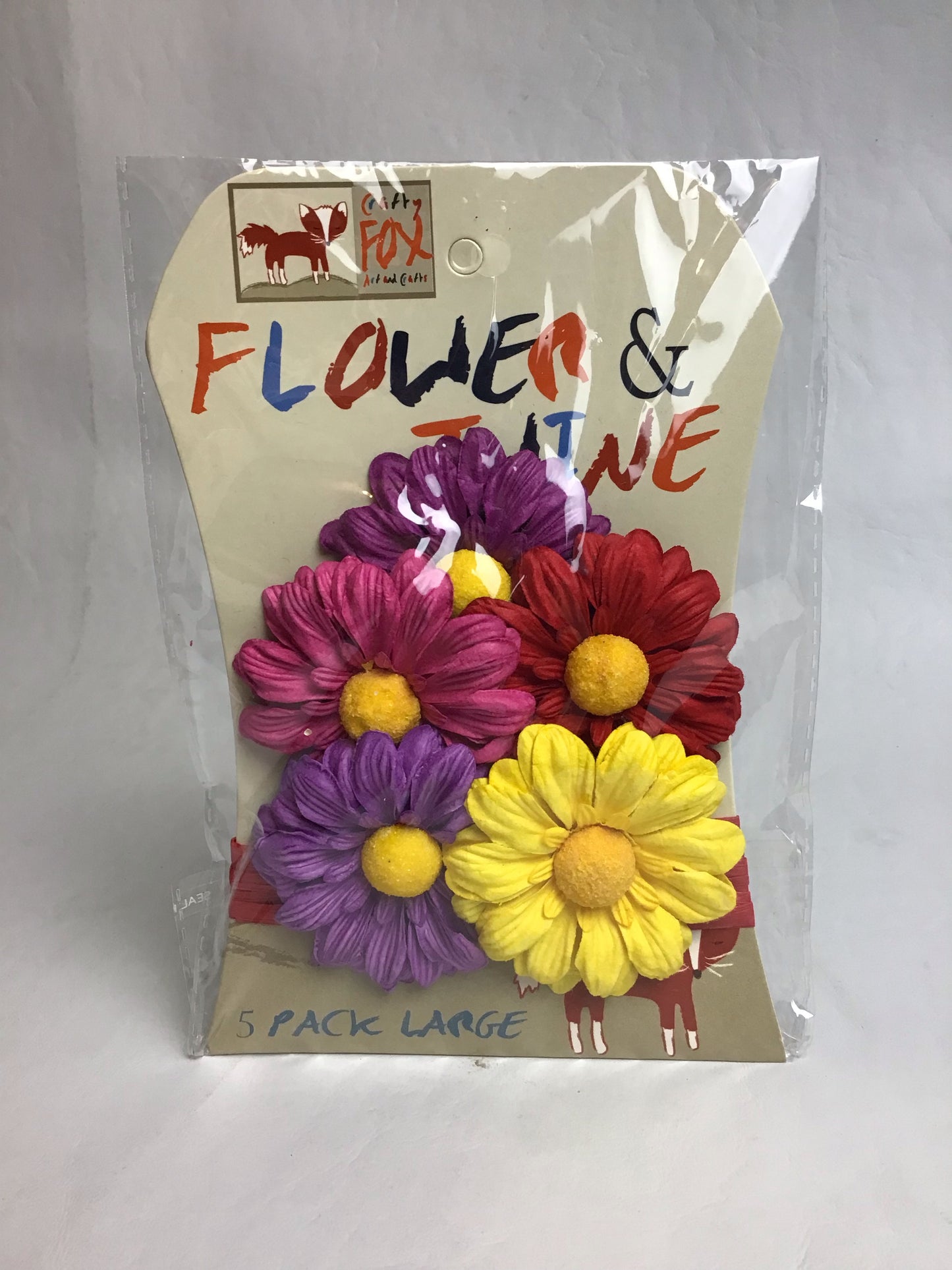 Paper Flowers and Twine - Mixed Purple - 5 Pack - 65mm Diameter