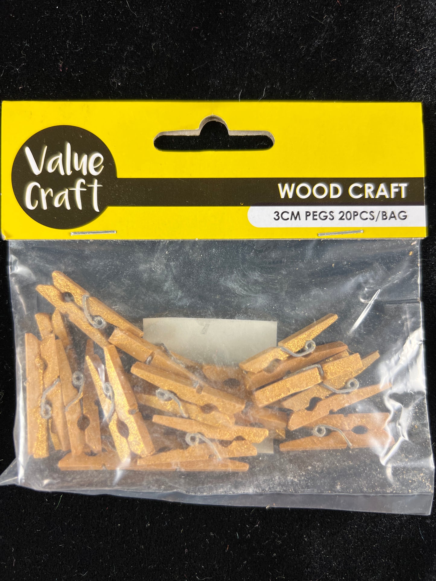 Mini Craft Pegs - Gold - Pack of 20