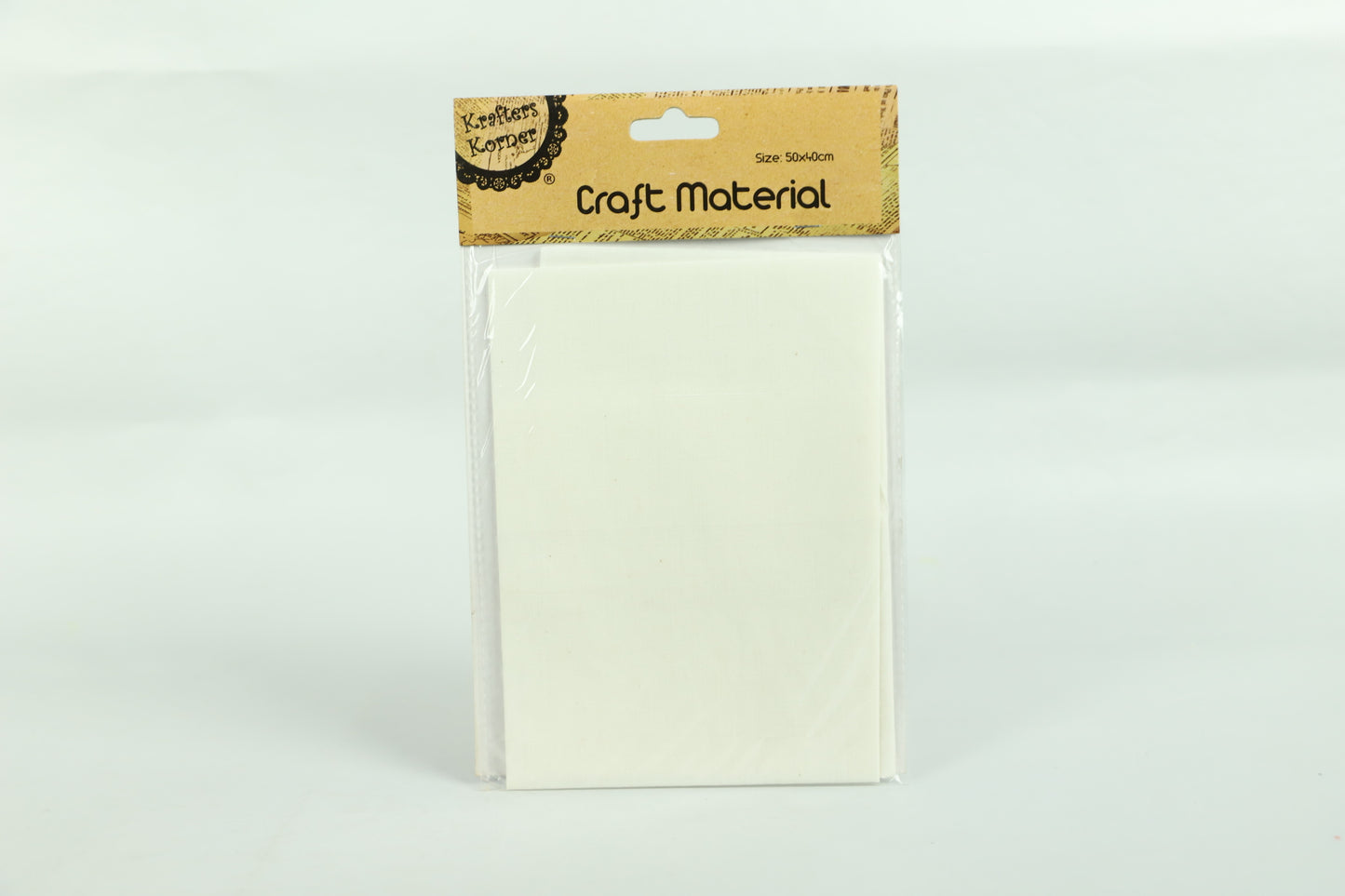 Craft Material - White Calico - 50cm x 40cm - One Piece