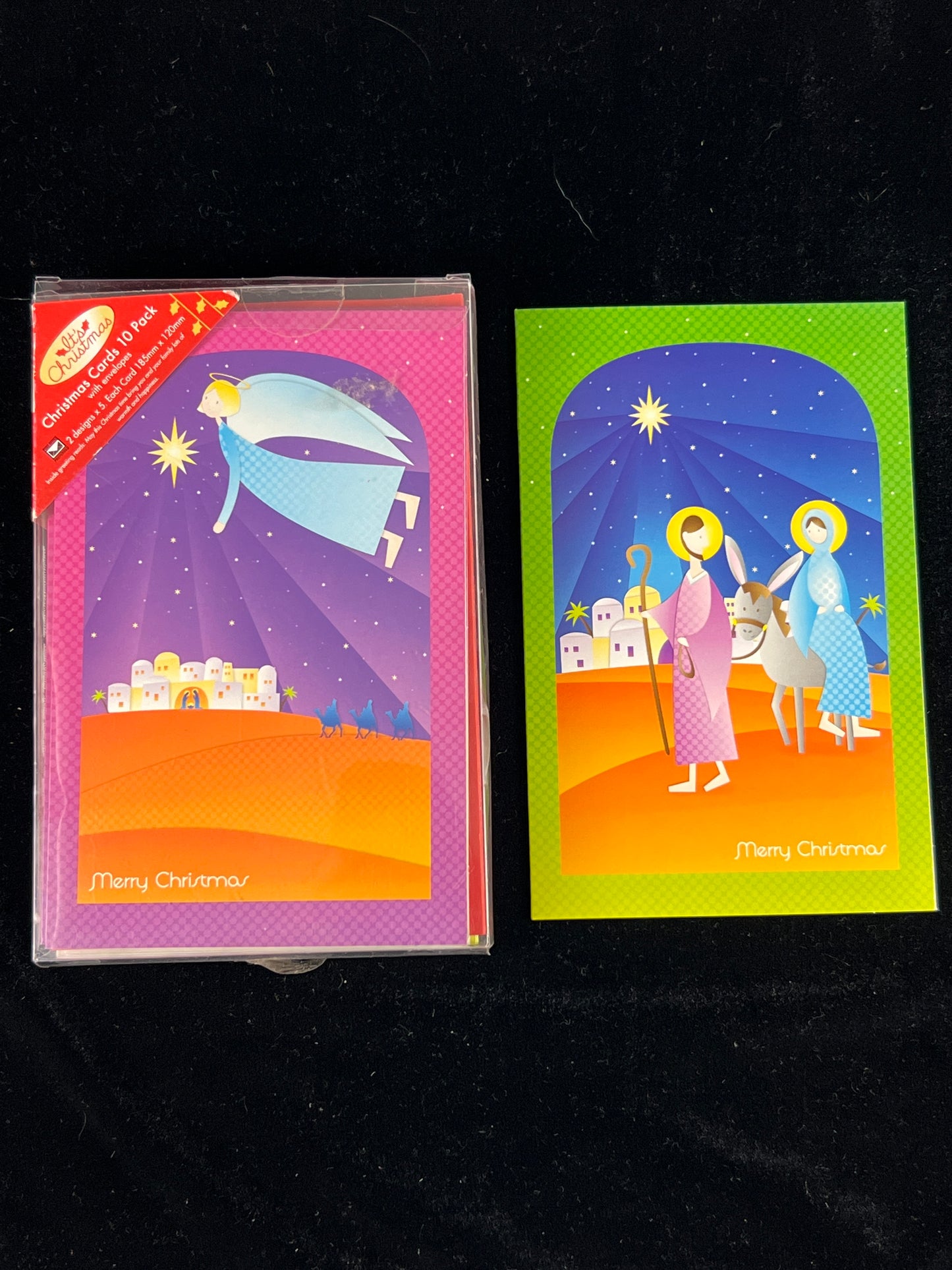 Christmas Cards - 10 Cards/10 Envelopes - 2 Designs - Pack #1