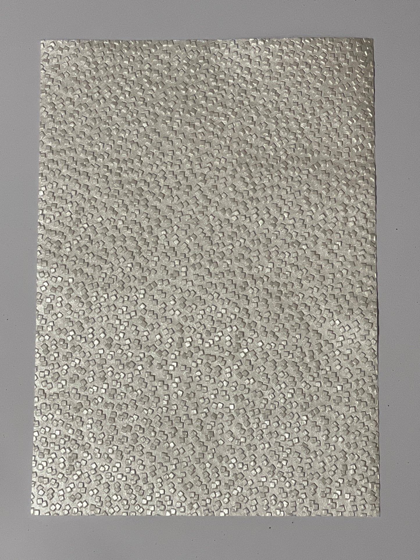 Specialty Paper 3 x Handmade A4 Cream Peeble Embossed Paper