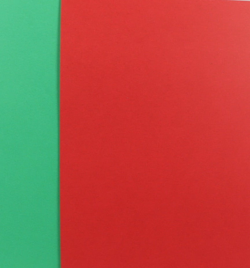 A5 Red/Green Theme Cardstock 220gsm - 20 sheets