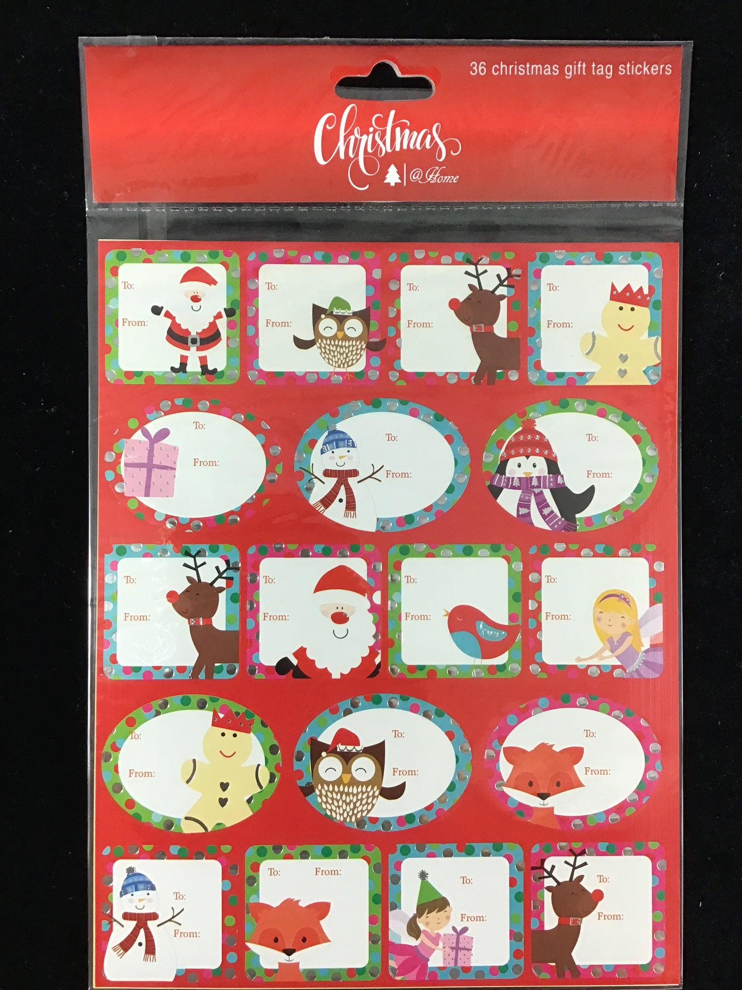 Christmas Gift Tag Stickers - 36 tags