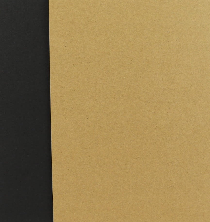 A5 Black & Kraft Theme Cardstock 220gsm - 20 sheets