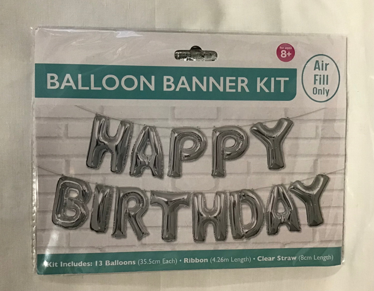 Balloon Banner Kit - Silver