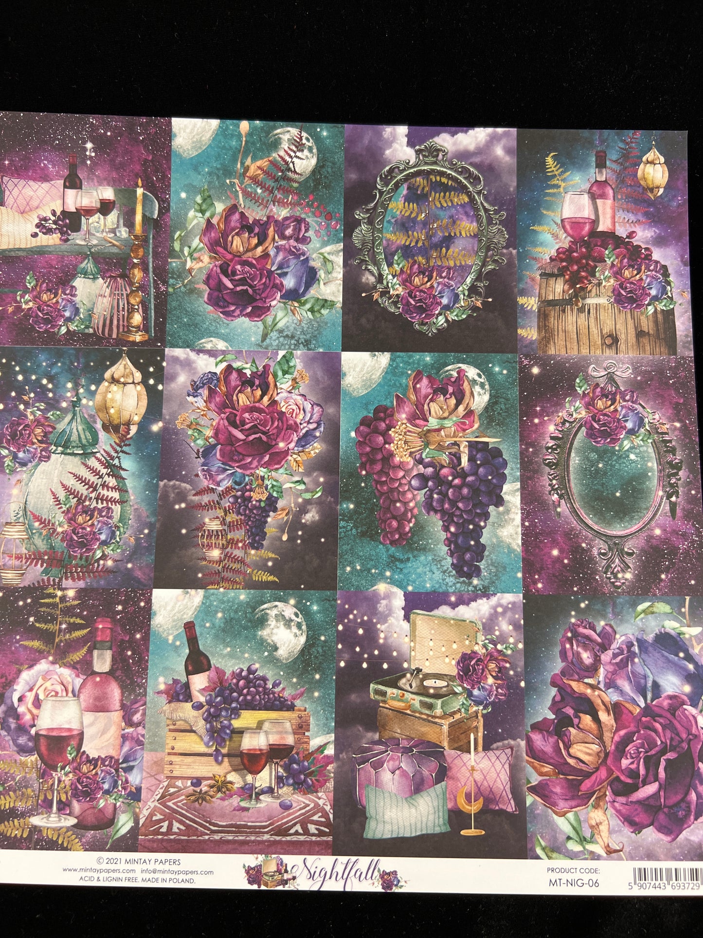 Nightfalls - 1x Double sided sheet - 30.5x30.5cm