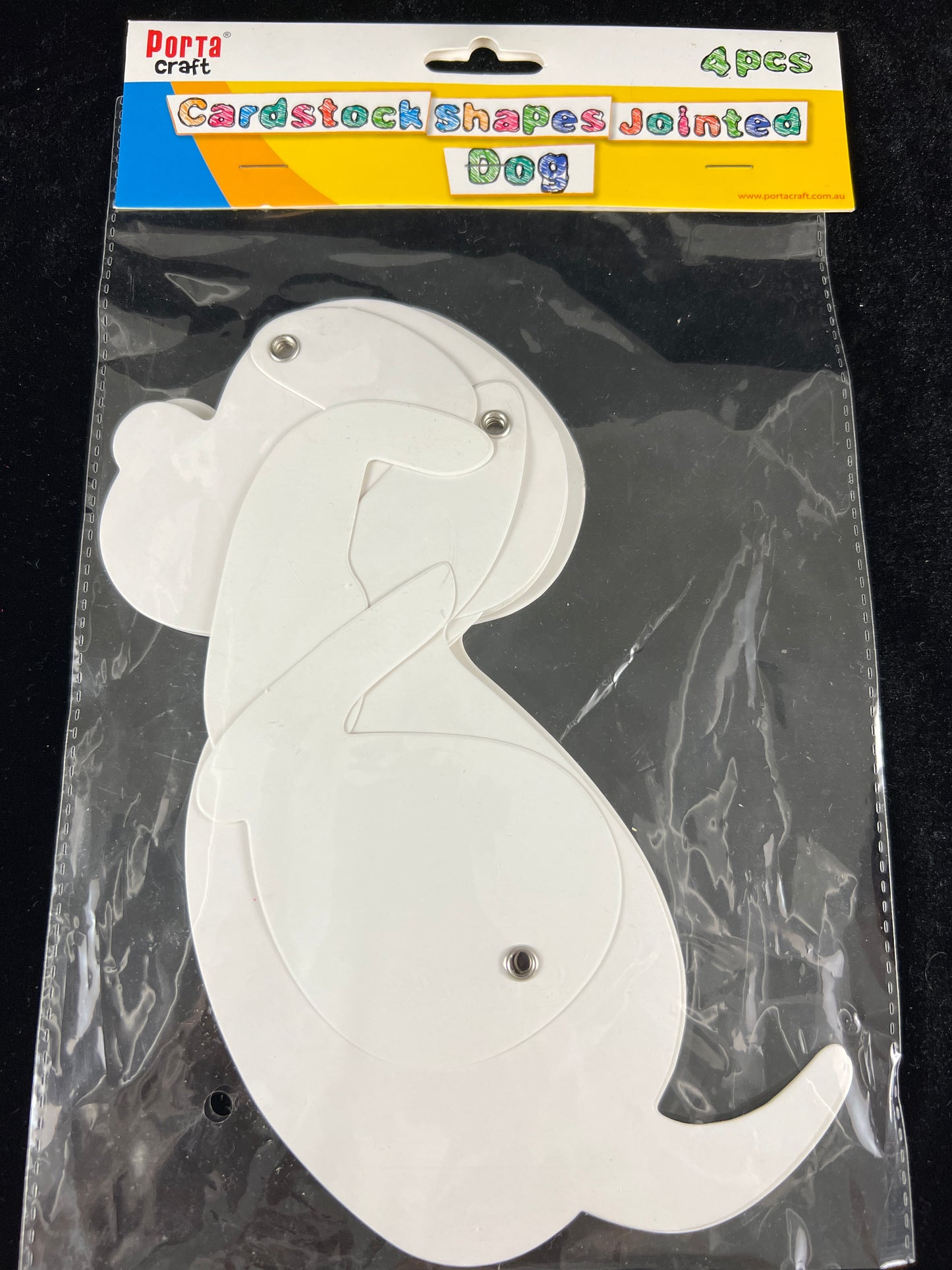 Cardstock Jointed Dog #1 - 4pk