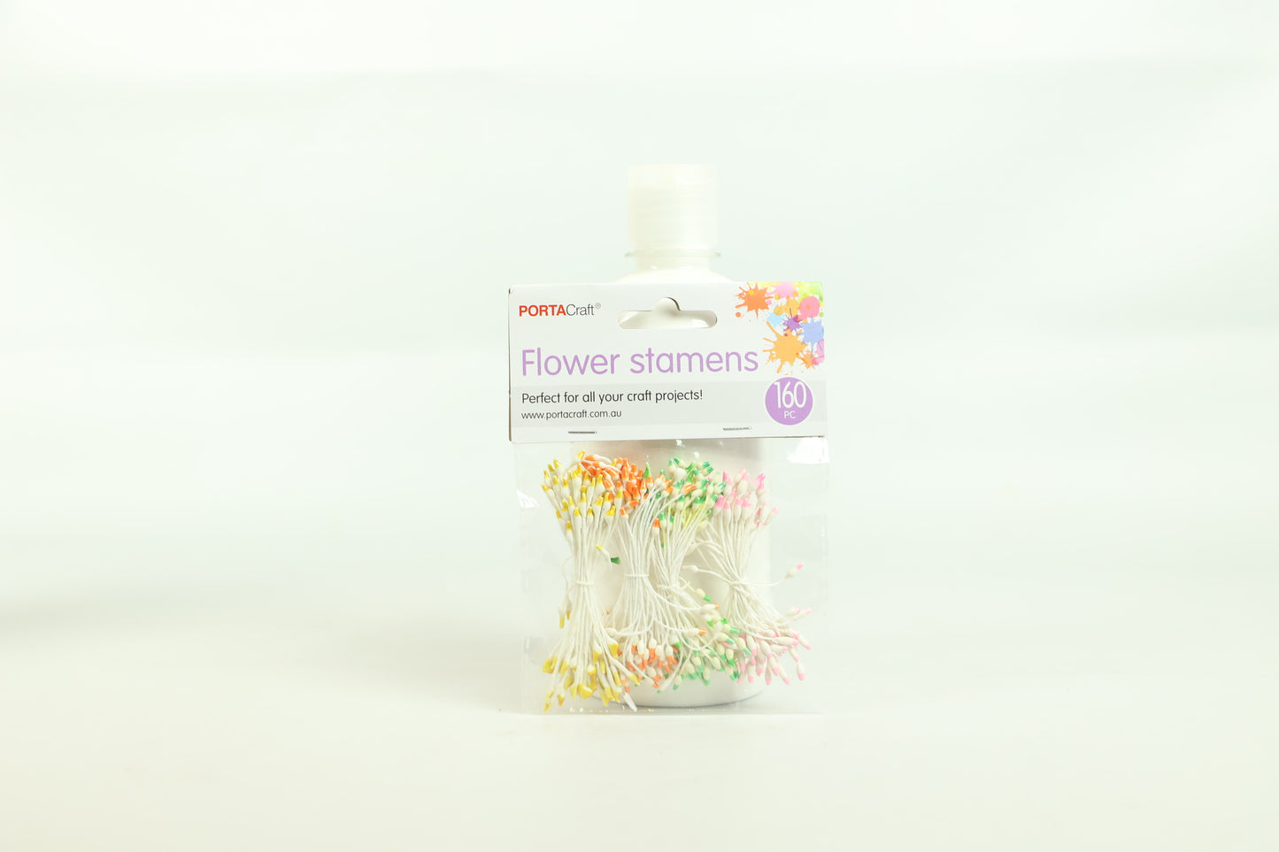 Porta Craft Flower Stamens White/Cream Tipped #4 - 160 pc