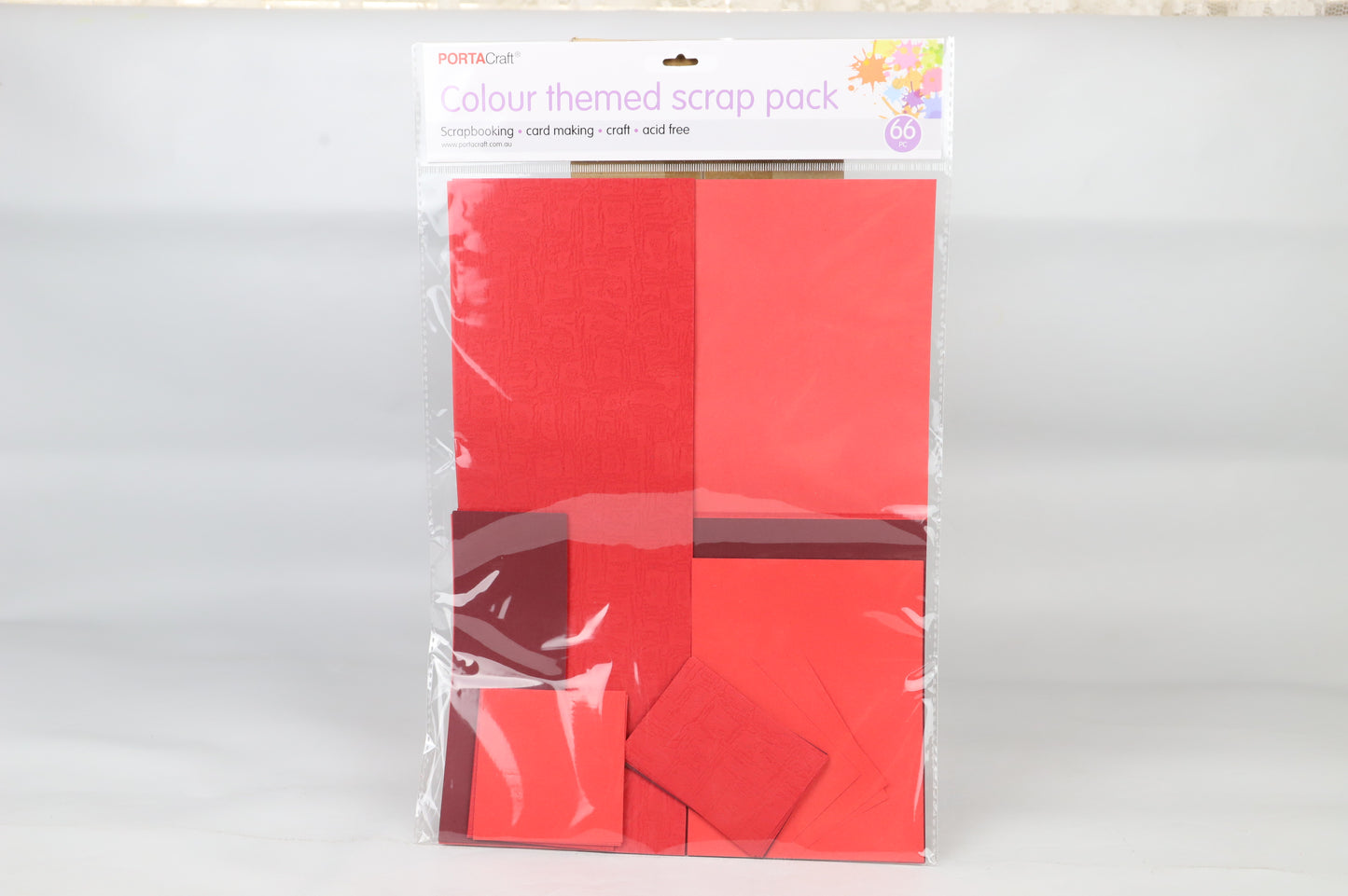 Porta Craft Colour Themed Scrap Pack - Assorted Colours- Red/Burgundy