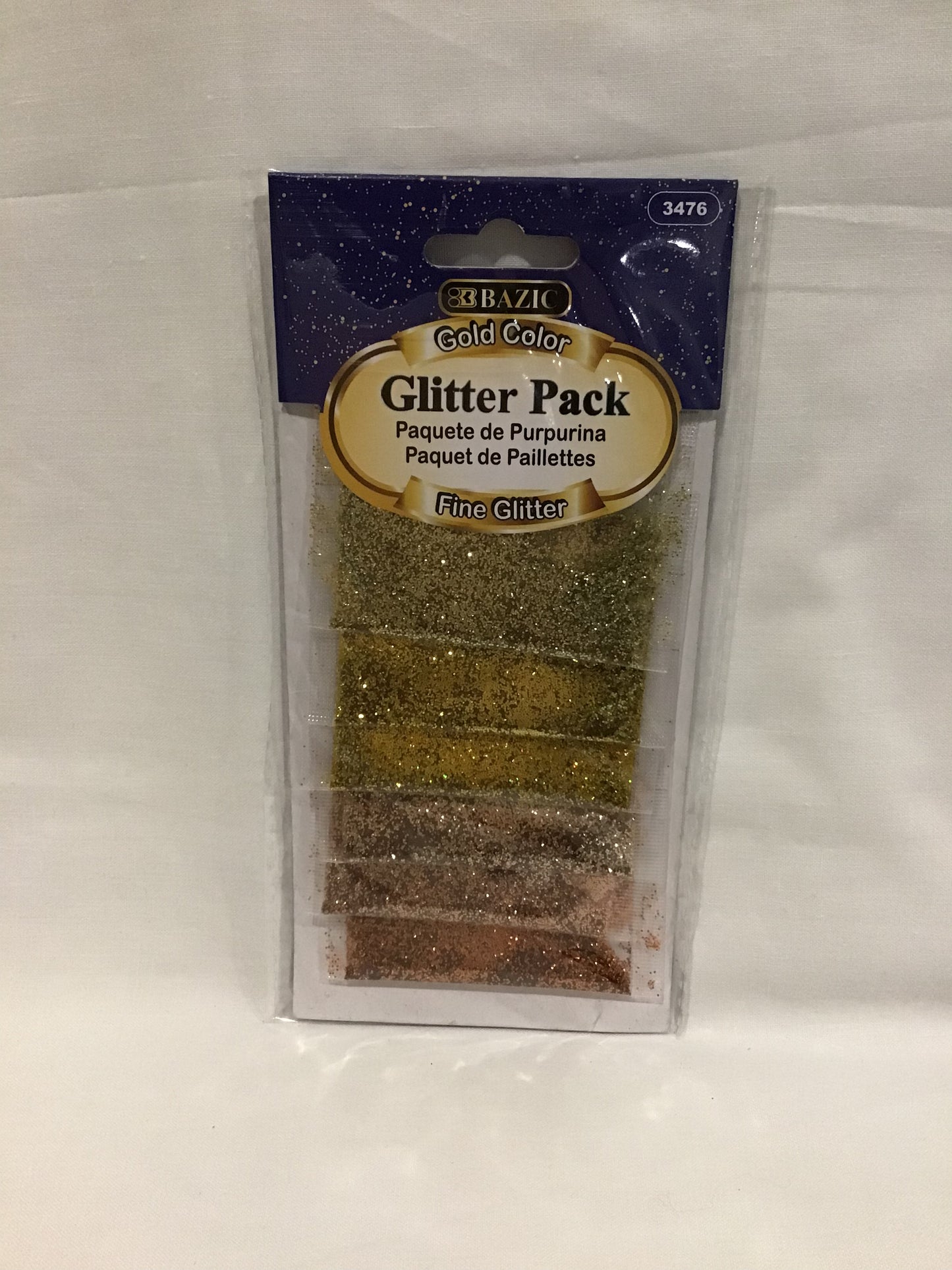 Glitter Pack - Fine Glitter Gold Colours - 6 pack