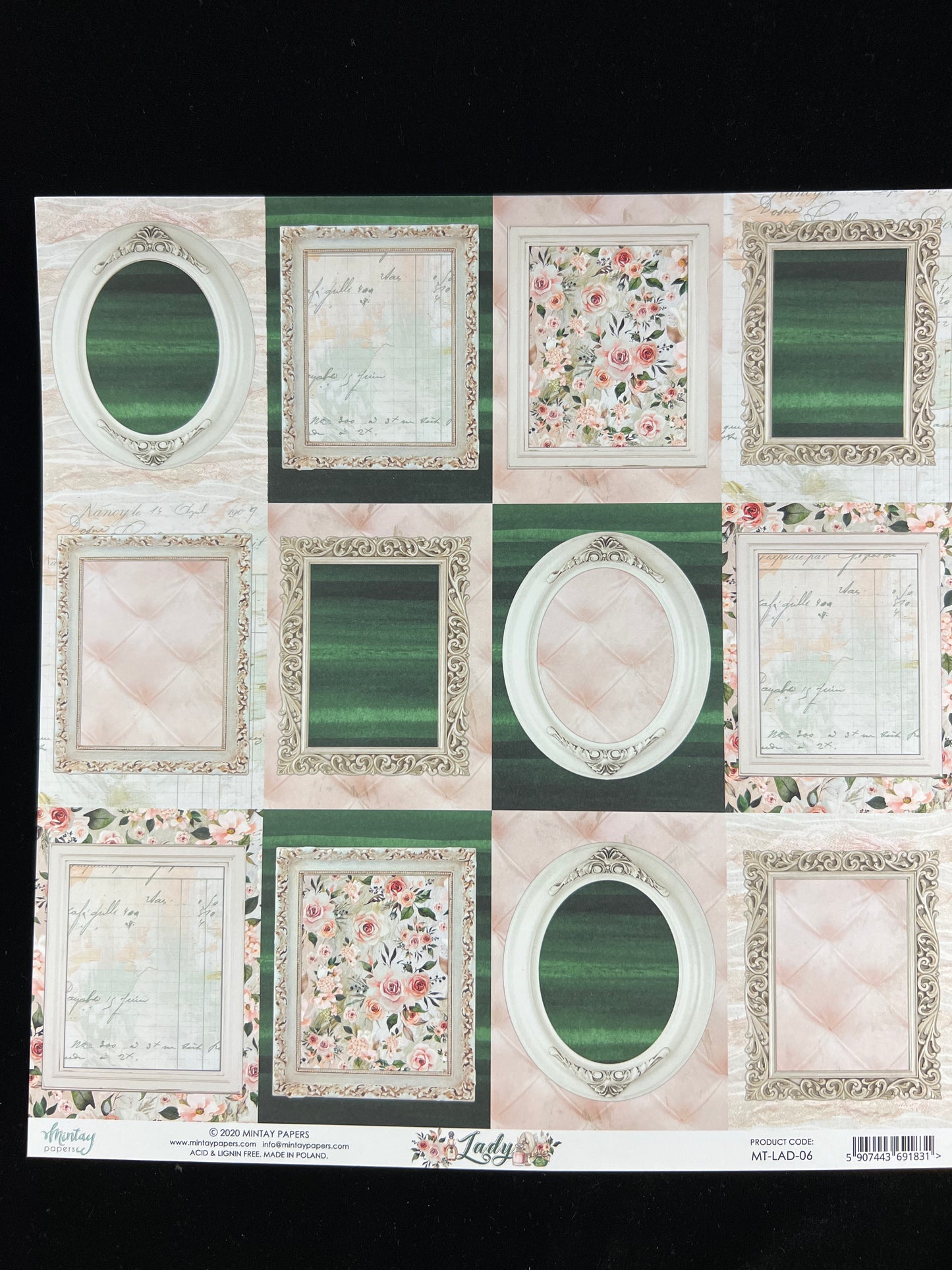 Lady - 1x Double sided sheet - 30.5x30.5cm