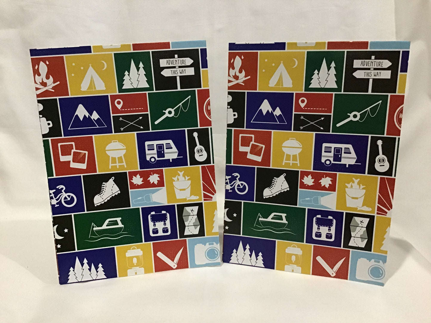 Wrapping Paper Sheets 2x Camping Theme