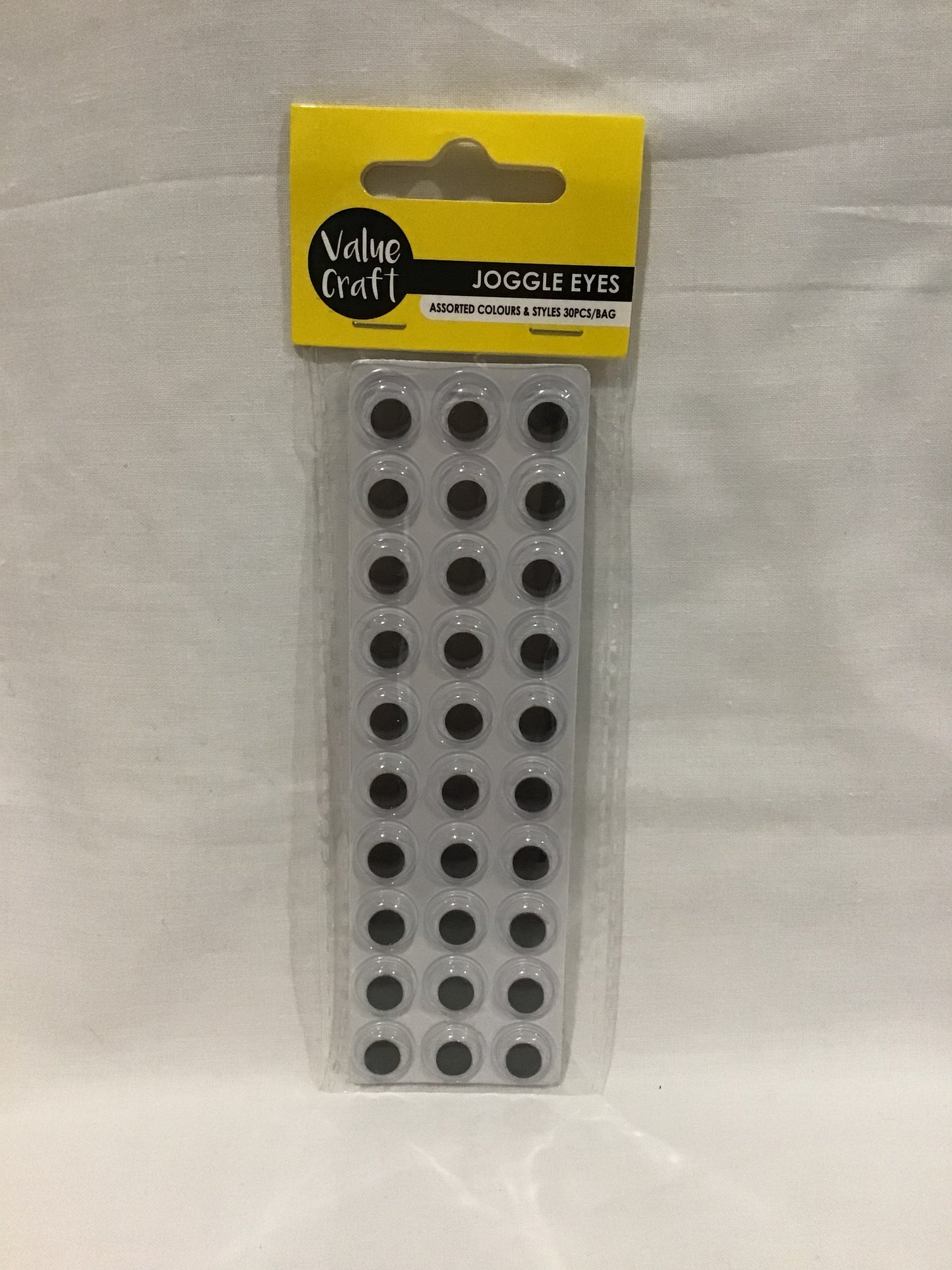 Joggle Eyes (Googly) - 10mm Adhesive - 30 pcs