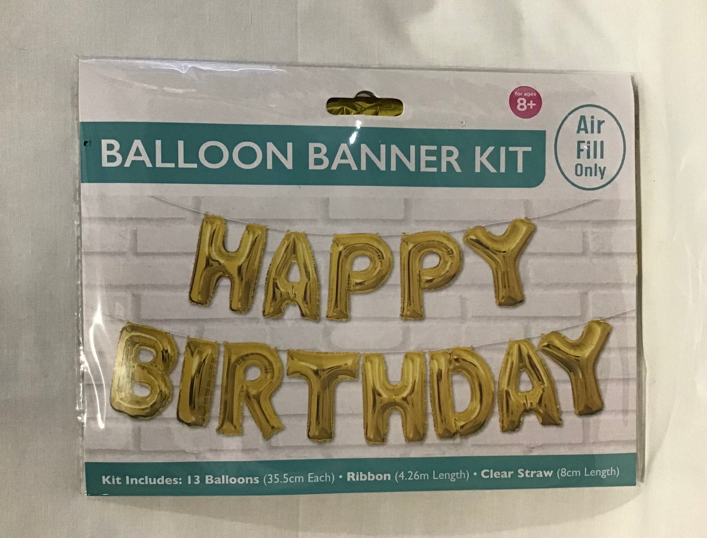 Balloon Banner Kit - Gold