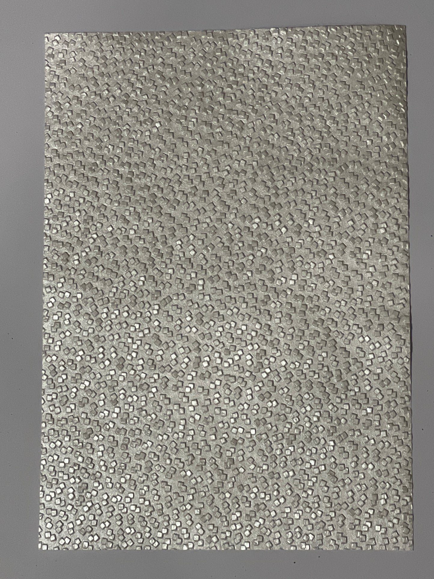Specialty Paper 1 x Handmade A4 Cream Peeble Embossed Paper